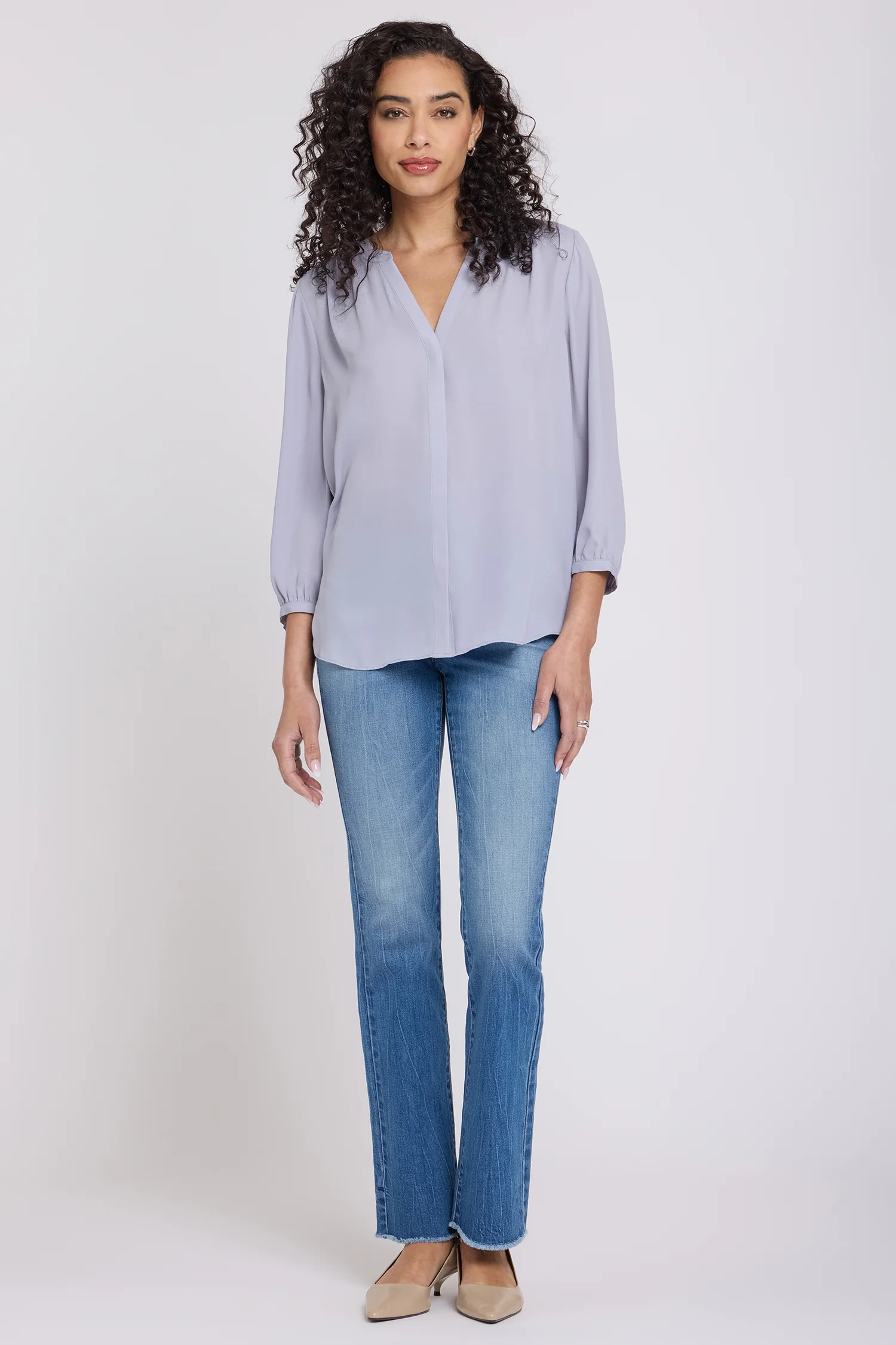 Pintuck Blouse - Vintage Lavender - Image 4