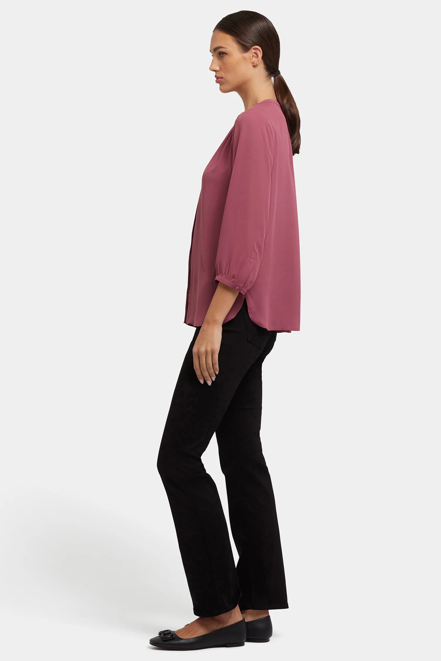 Pintuck Blouse - Vintage Rose - Image 3