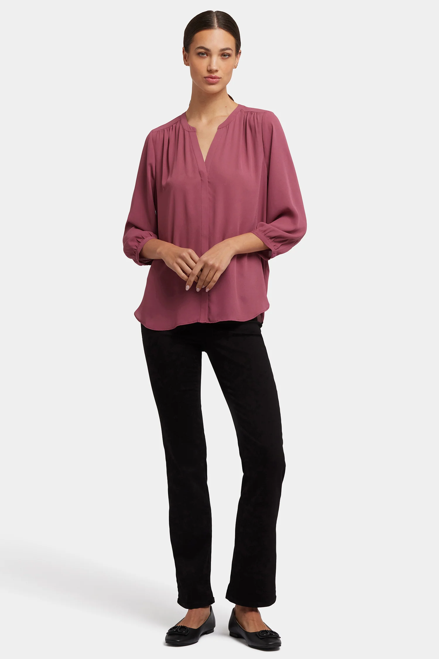 Pintuck Blouse - Vintage Rose - Image 4