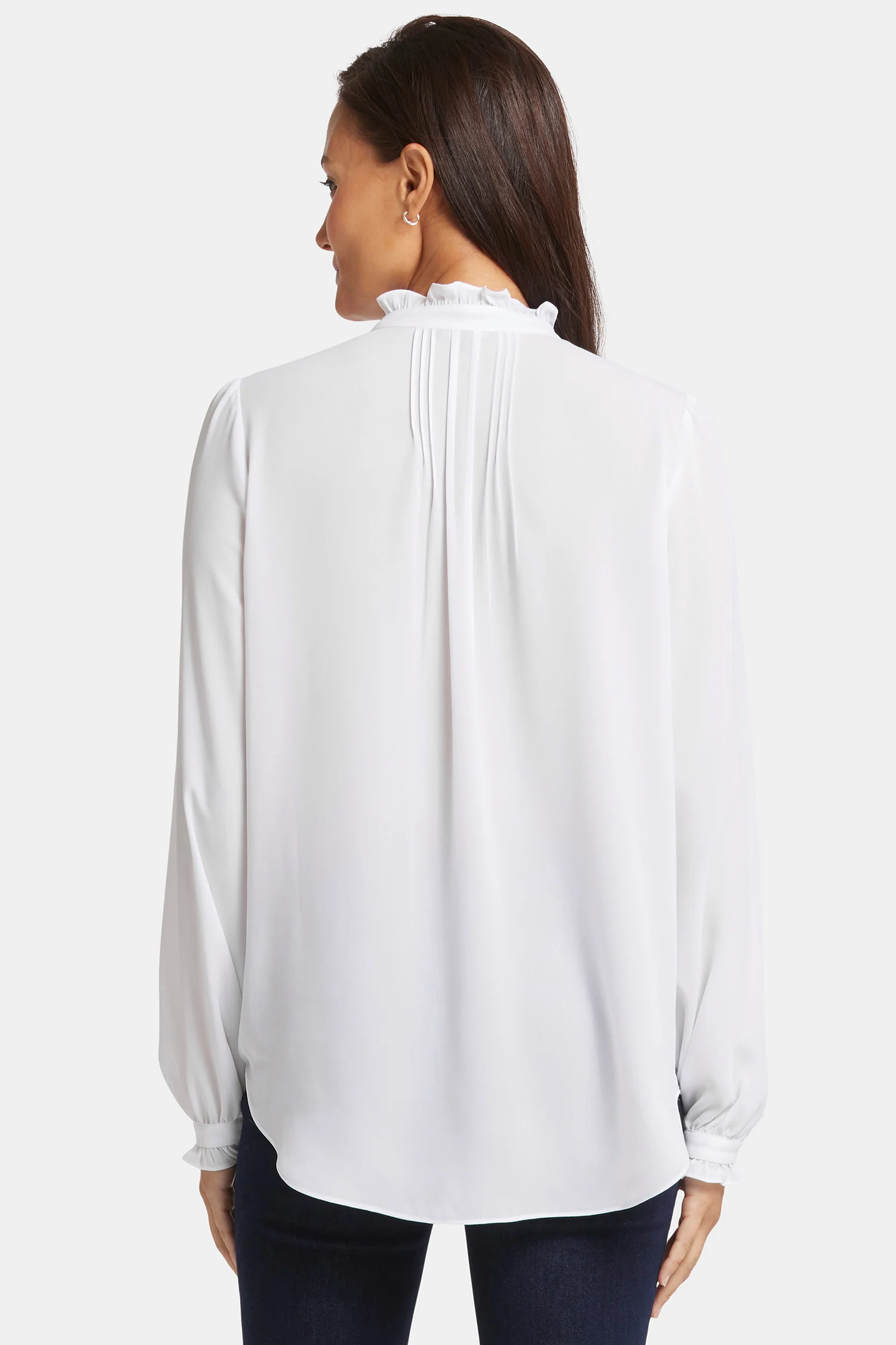 Pleated Front Tunic - Optic White - Image 2