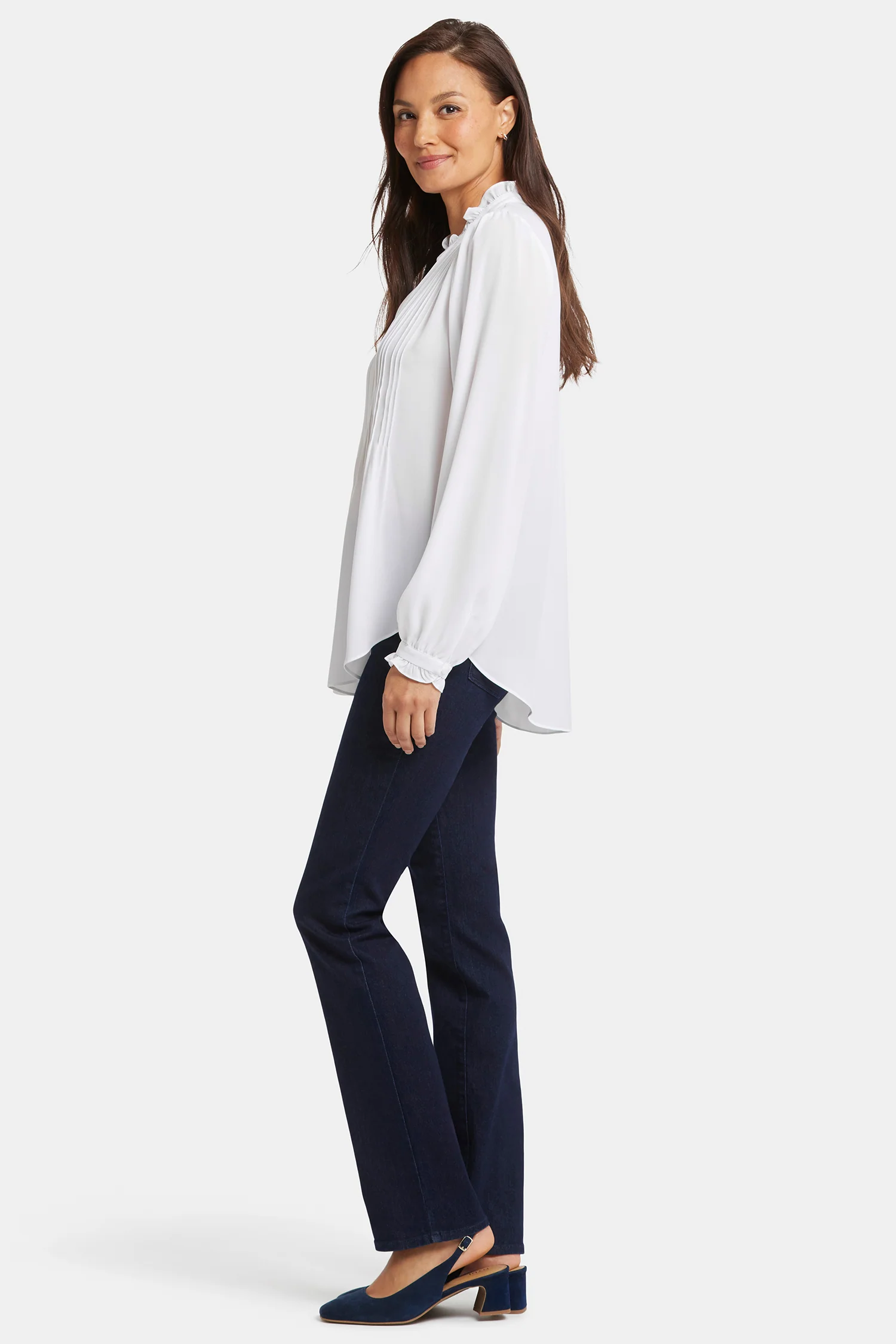 Pleated Front Tunic - Optic White - Image 3