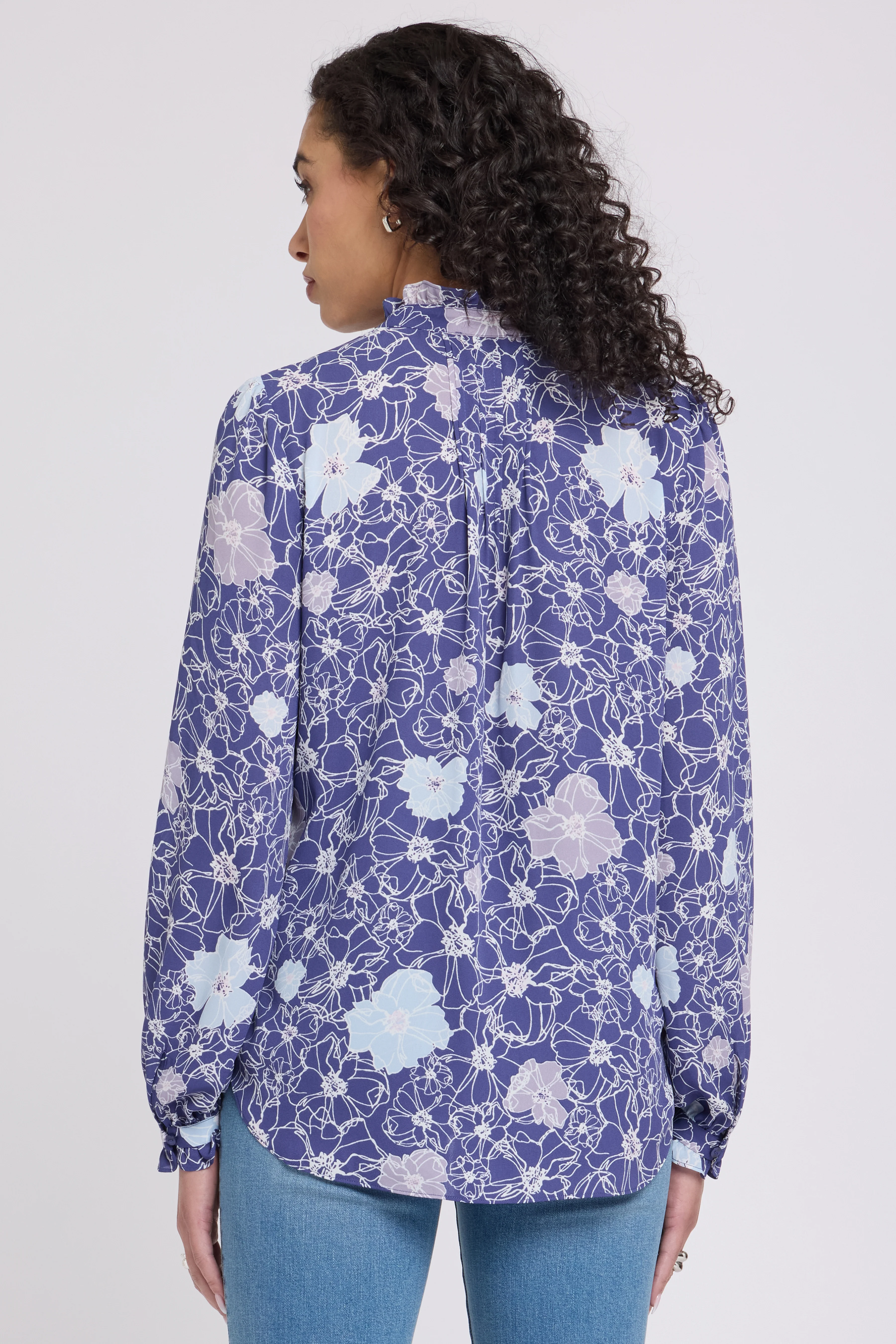 Pleated Front Tunic - Poppies at Dusk - Image 3
