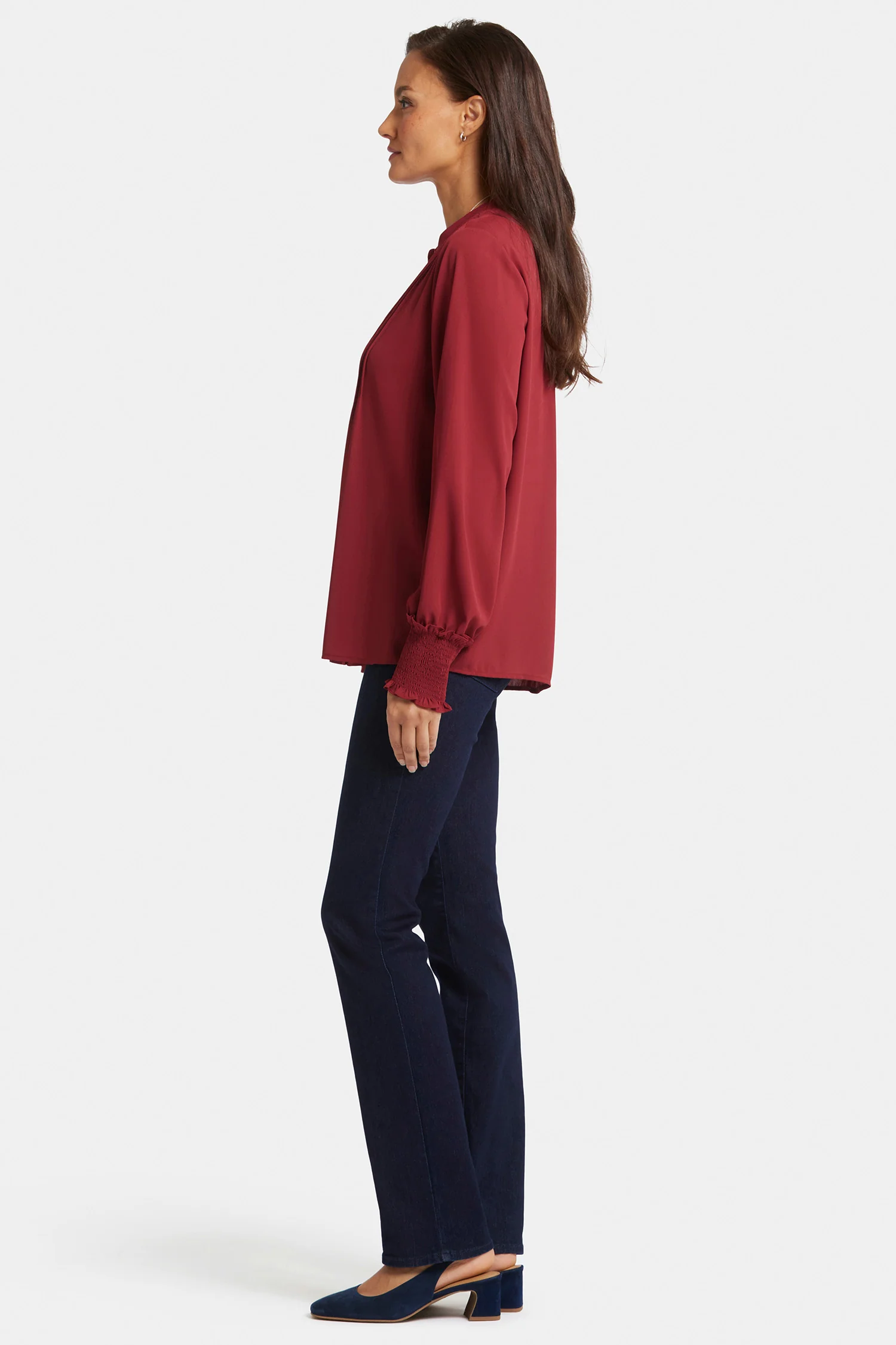 Pleated Peasant Blouse - Wild Currant - Image 4