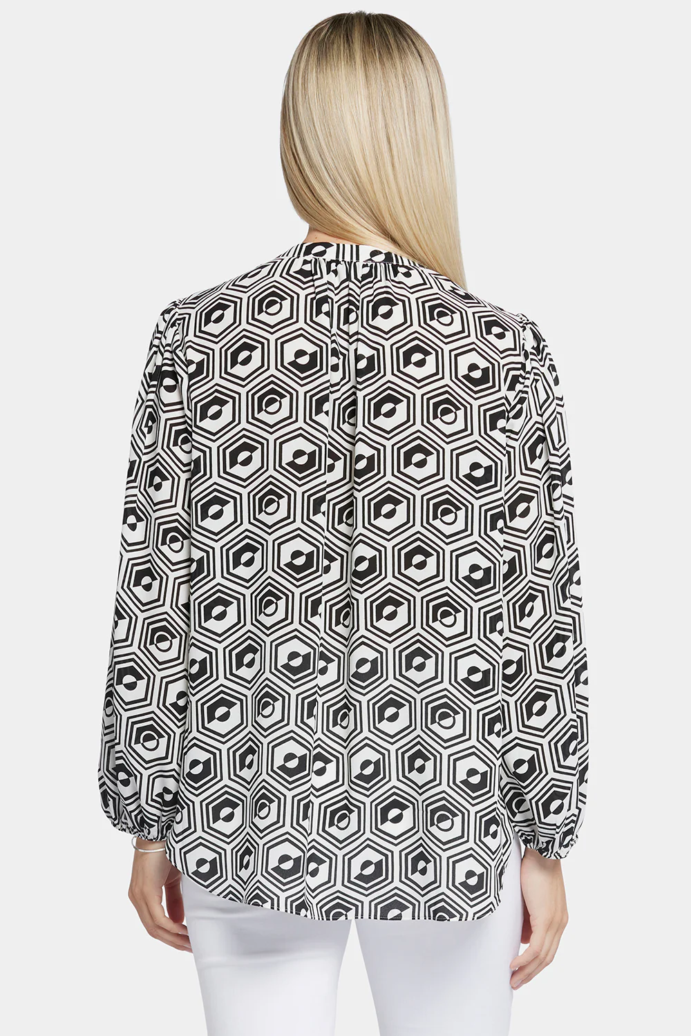 Puff Sleeve Popover Top - Night Owl - Image 2