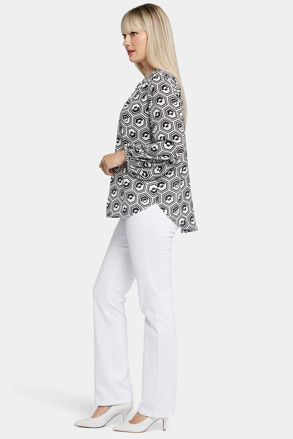 Puff Sleeve Popover Top - Night Owl - Image 3