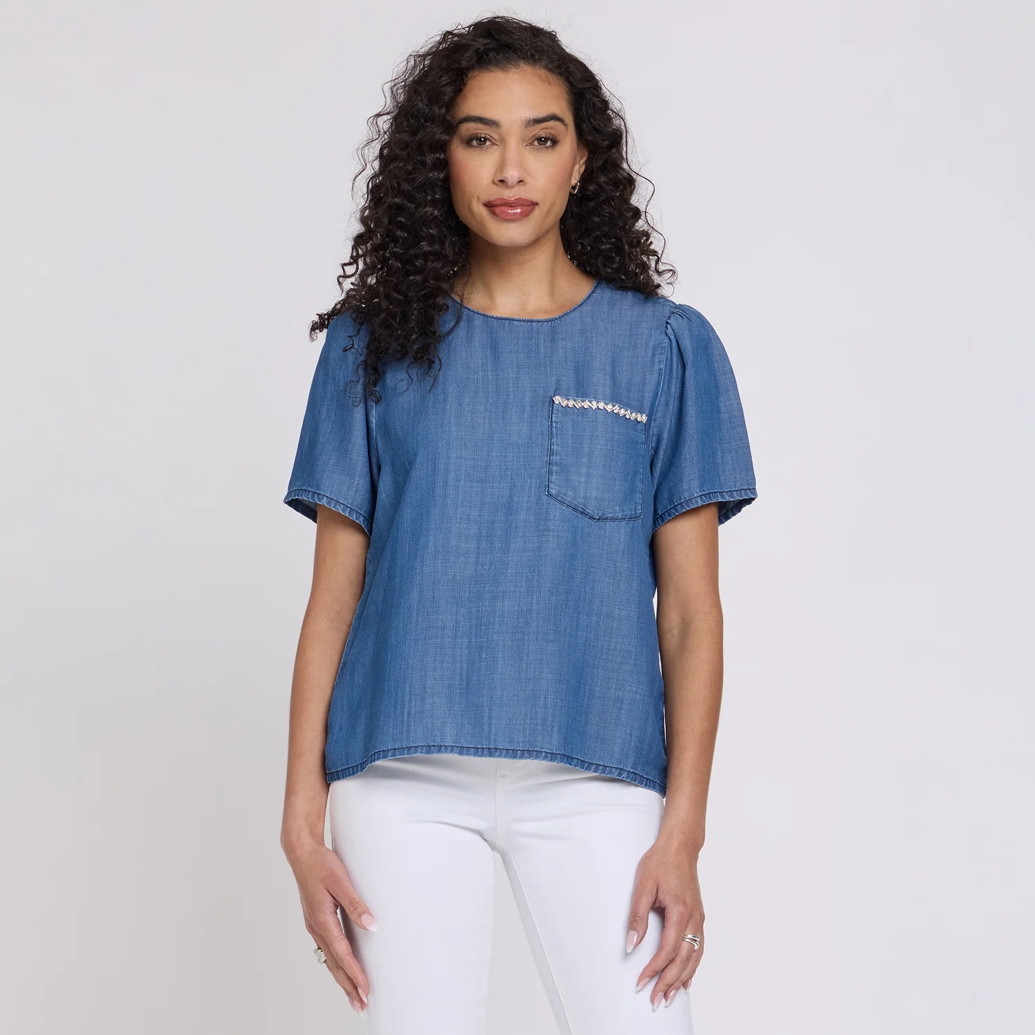 Puff Sleeved Tee - Medium Indigo - Image 6