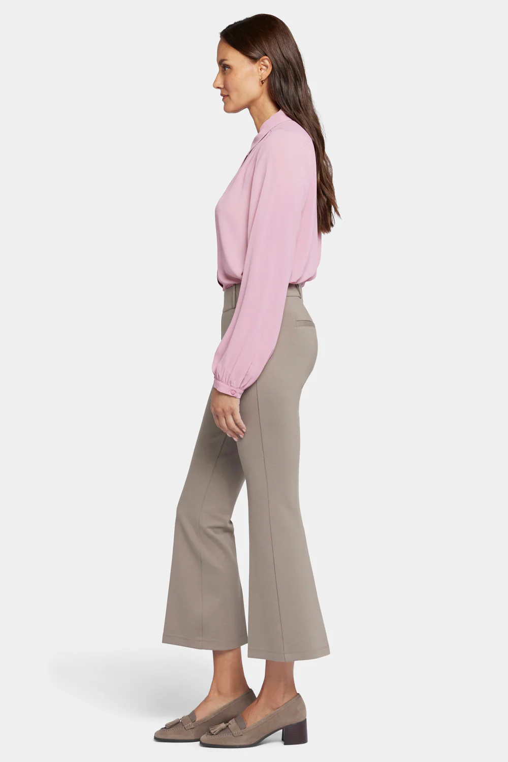 Pull-On Flared Ankle Trouser Pants - Saddlewood - Image 5