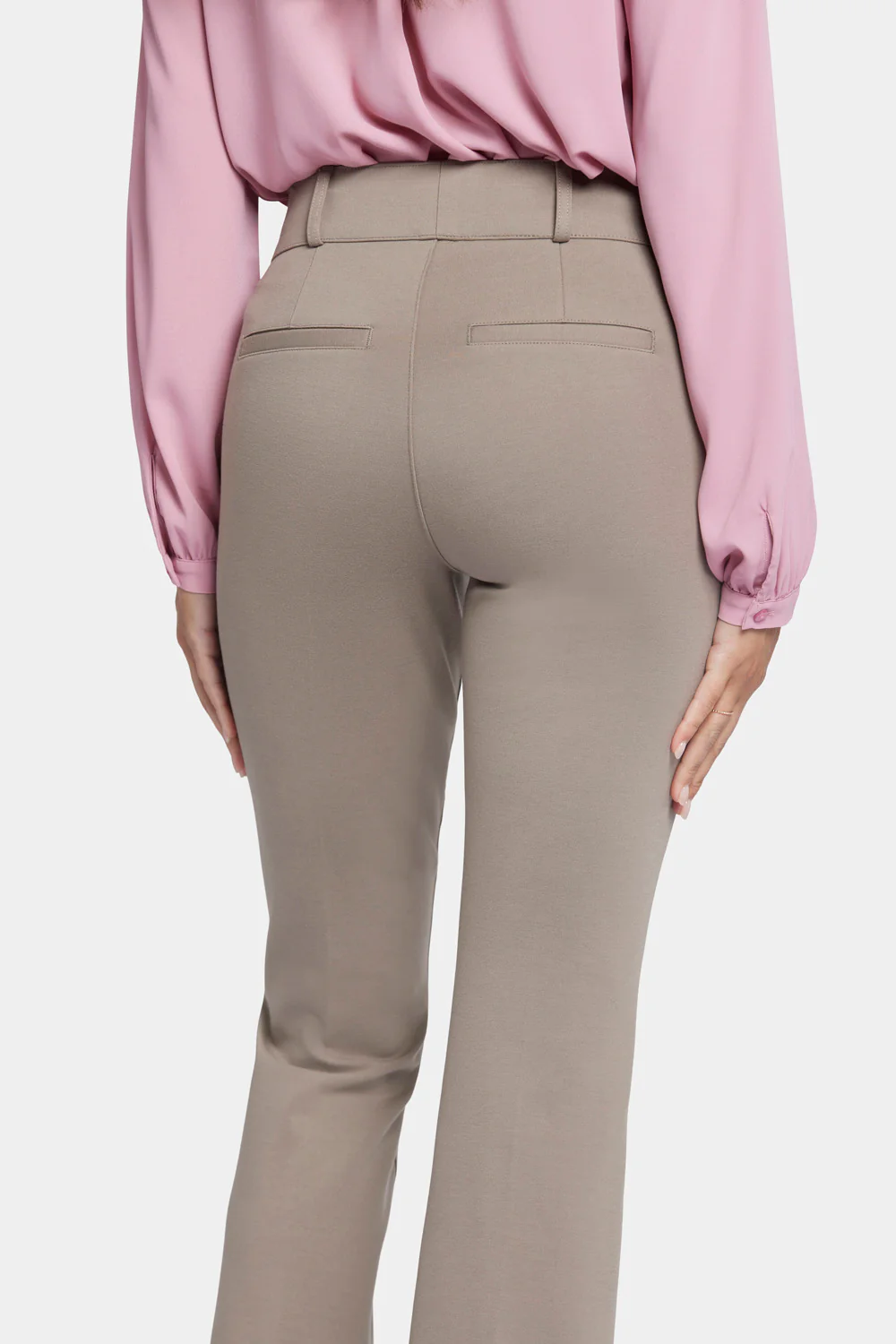 Pull-On Flared Ankle Trouser Pants - Saddlewood - Image 6