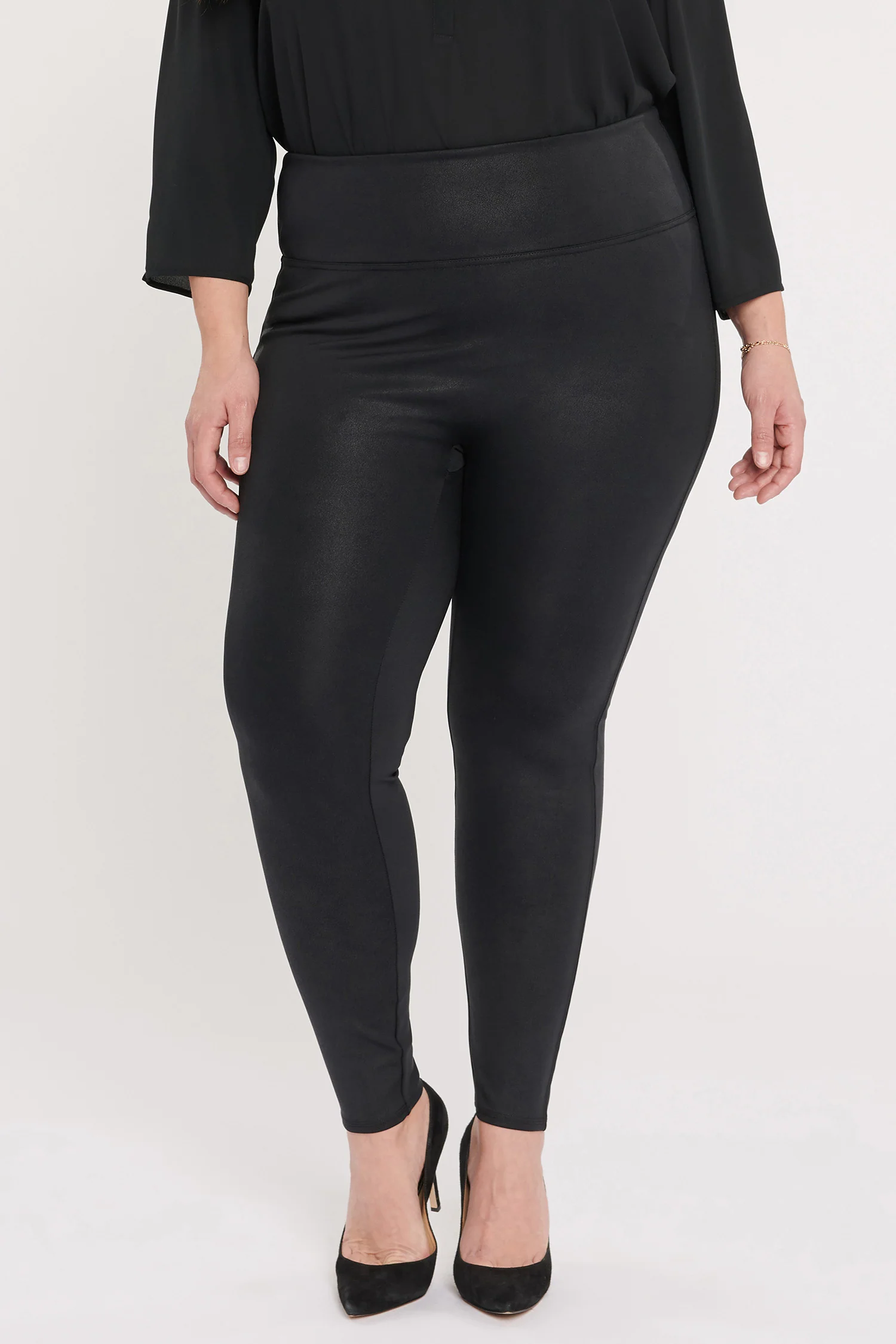 Pull-On Skinny Legging Pants In Plus Size - Jet Black - Image 2