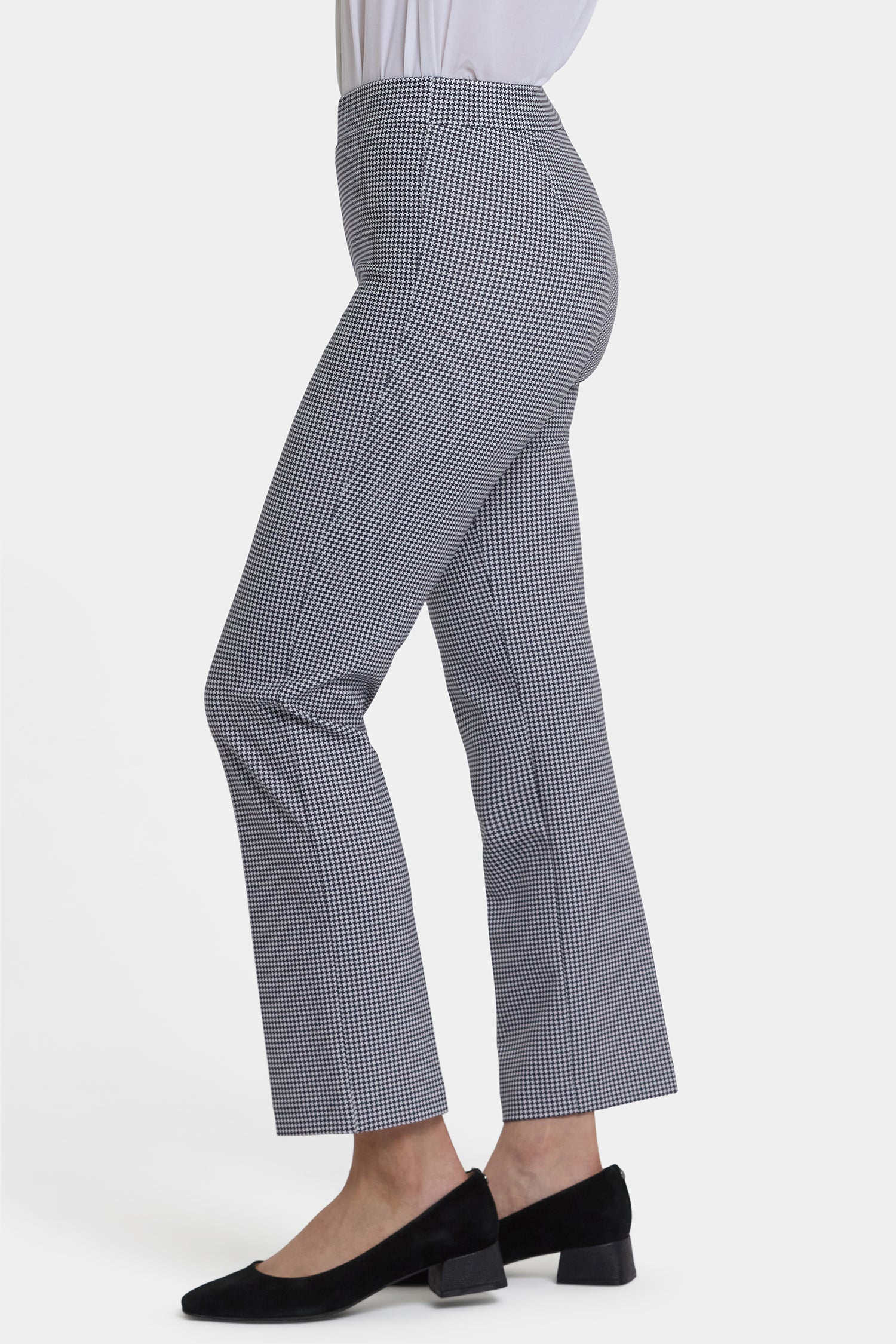 Pull-On Slim Ankle Trouser Pants - Harris Houndstooth - Image 3