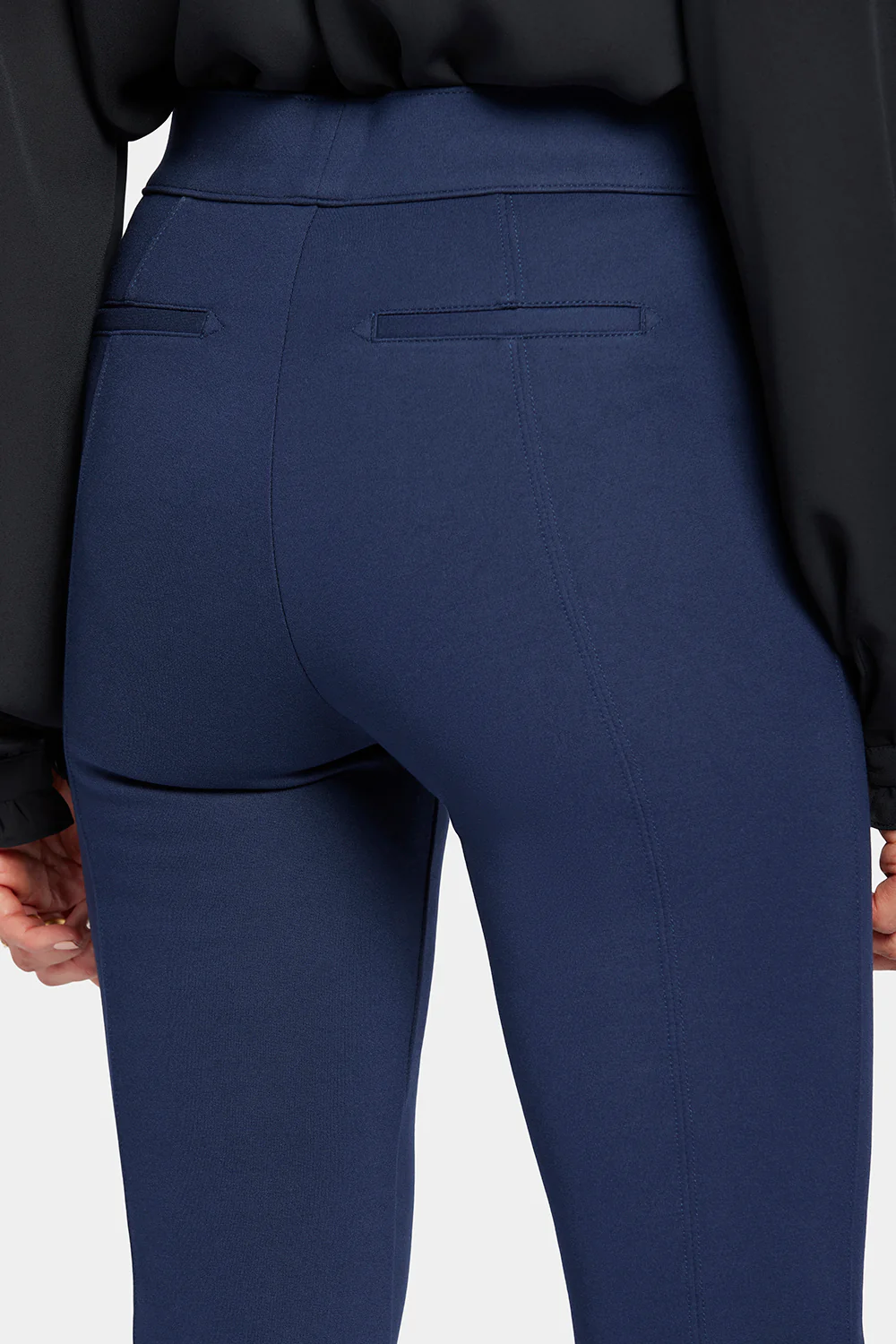 Pull-On Straight Crop Pants - Oxford Navy - Image 5