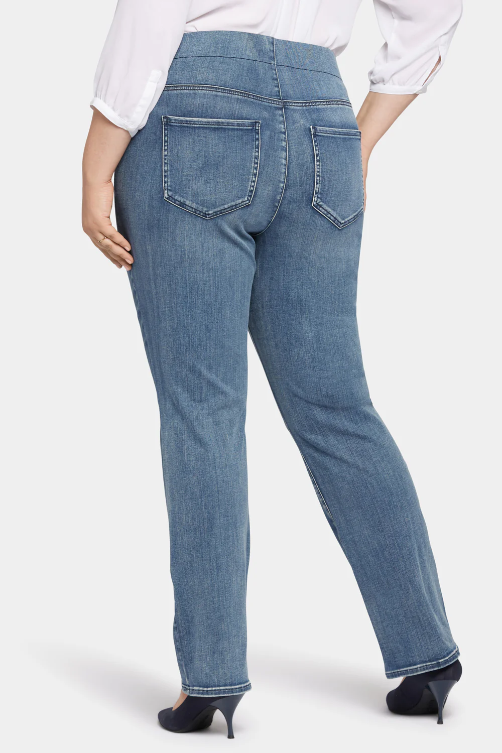 Pull-on Straight Jeans In Plus Size - Pristine - Image 2