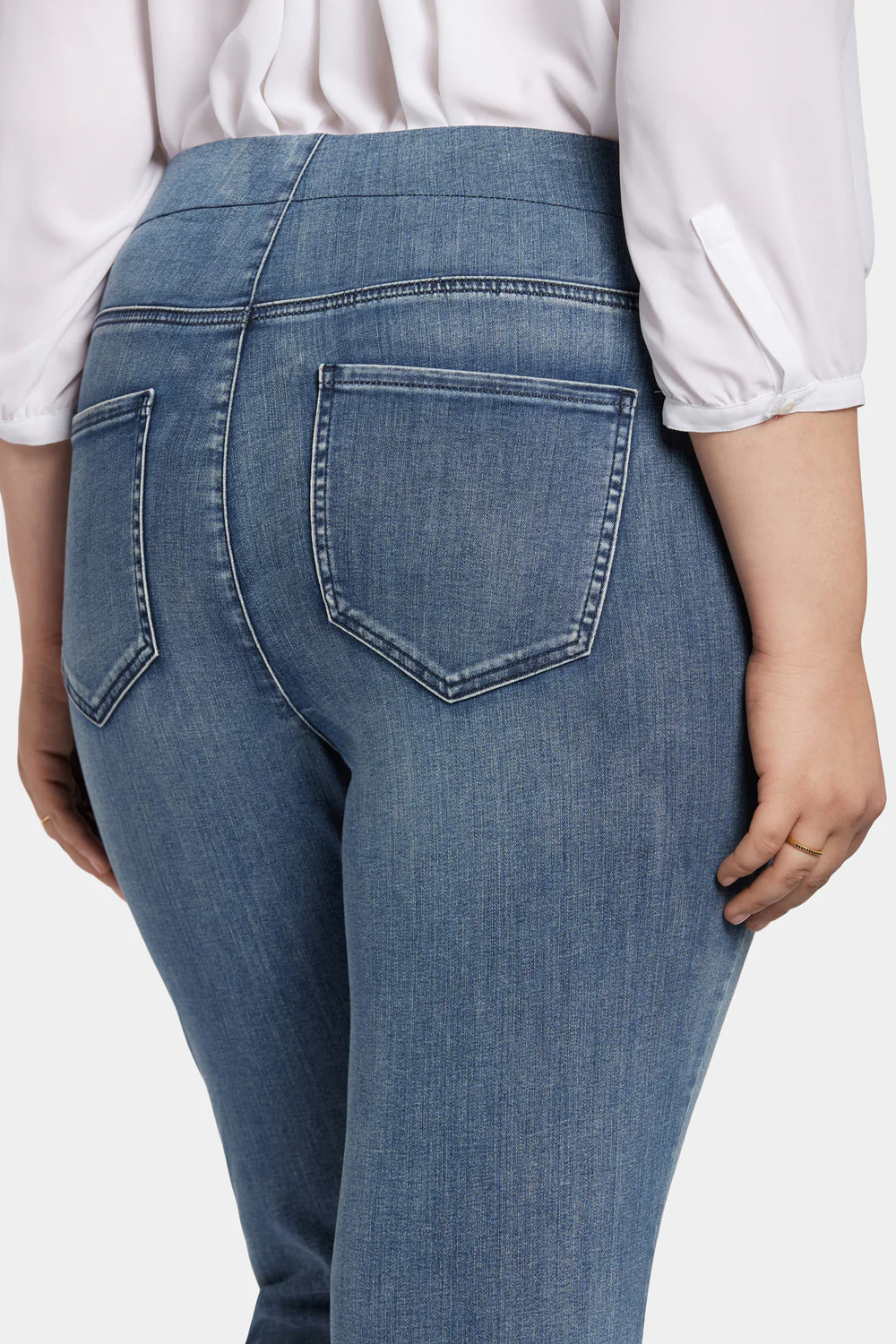 Pull-on Straight Jeans In Plus Size - Pristine - Image 6
