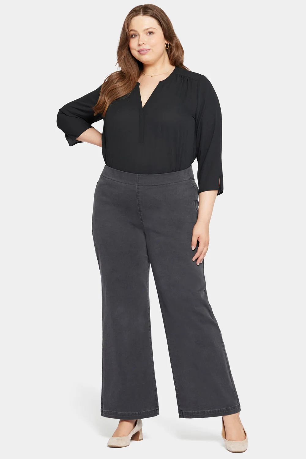 Pull-On Teresa Wide Leg Jeans In Plus Size - Sierra - Image 4