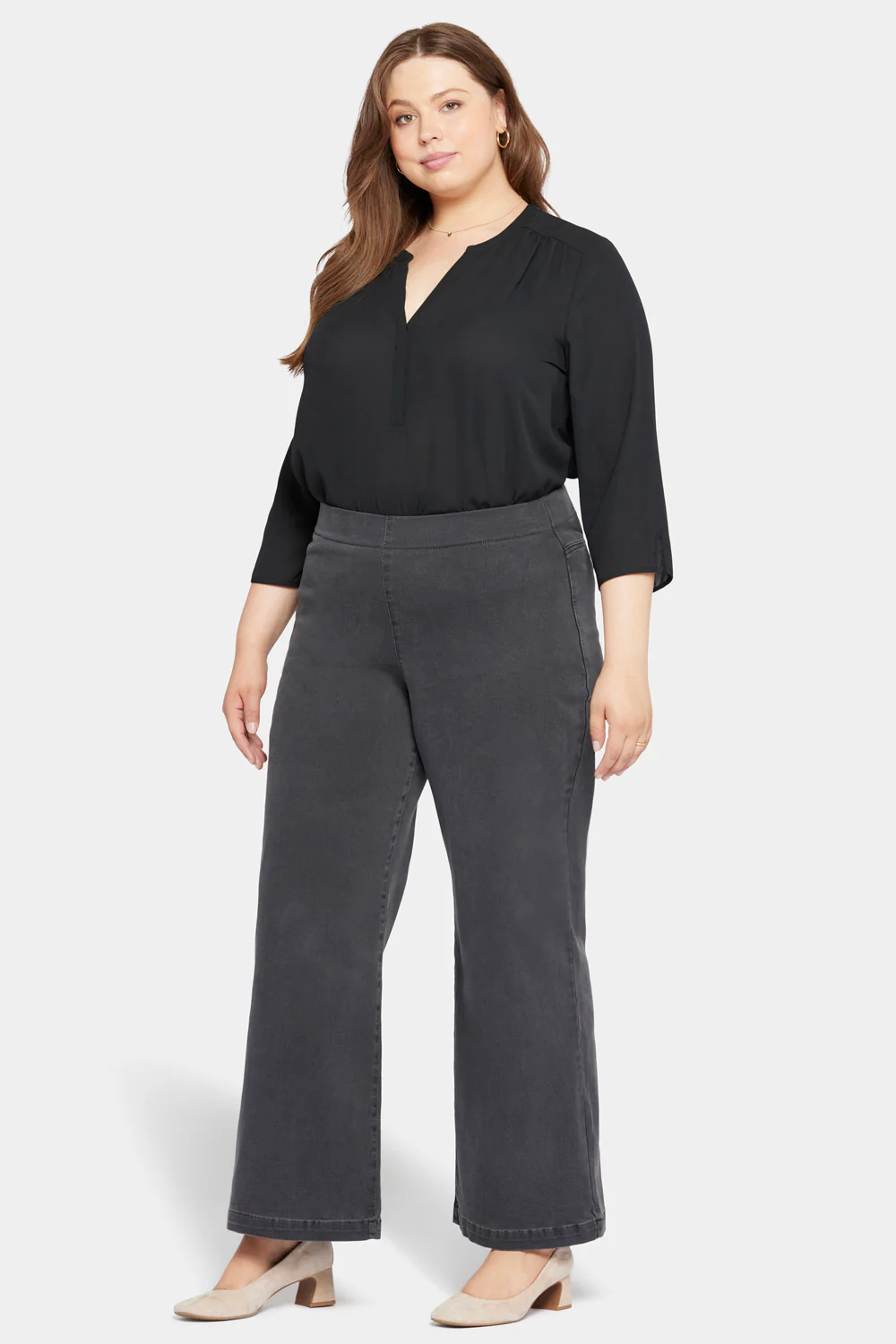 Pull-On Teresa Wide Leg Jeans In Plus Size - Sierra - Image 5