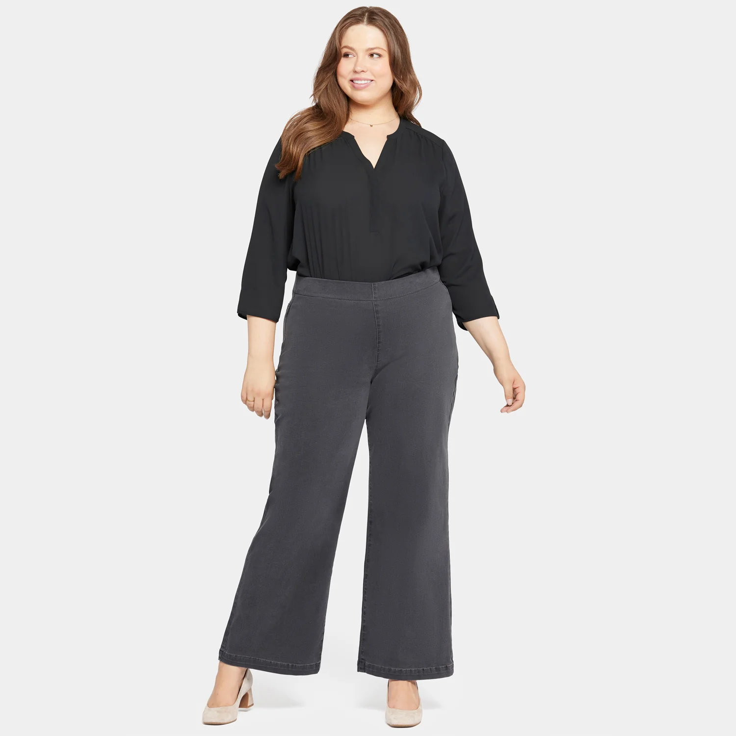 Pull-On Teresa Wide Leg Jeans In Plus Size - Sierra - Image 7