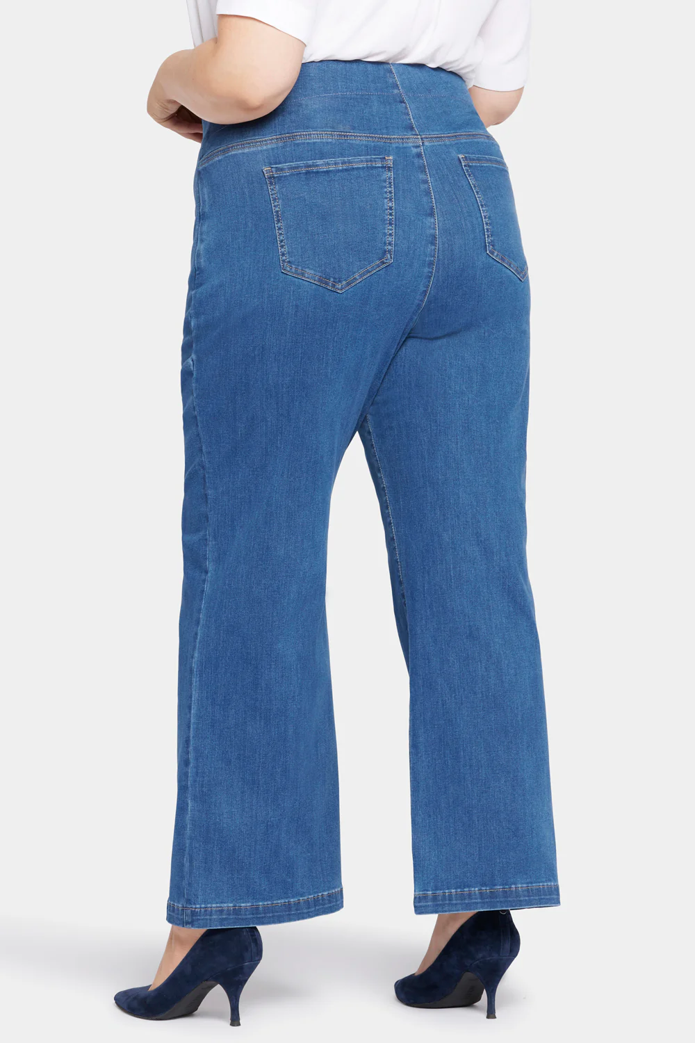 Pull-On Teresa Wide Leg Jeans In Plus Size - Waterfall - Image 2