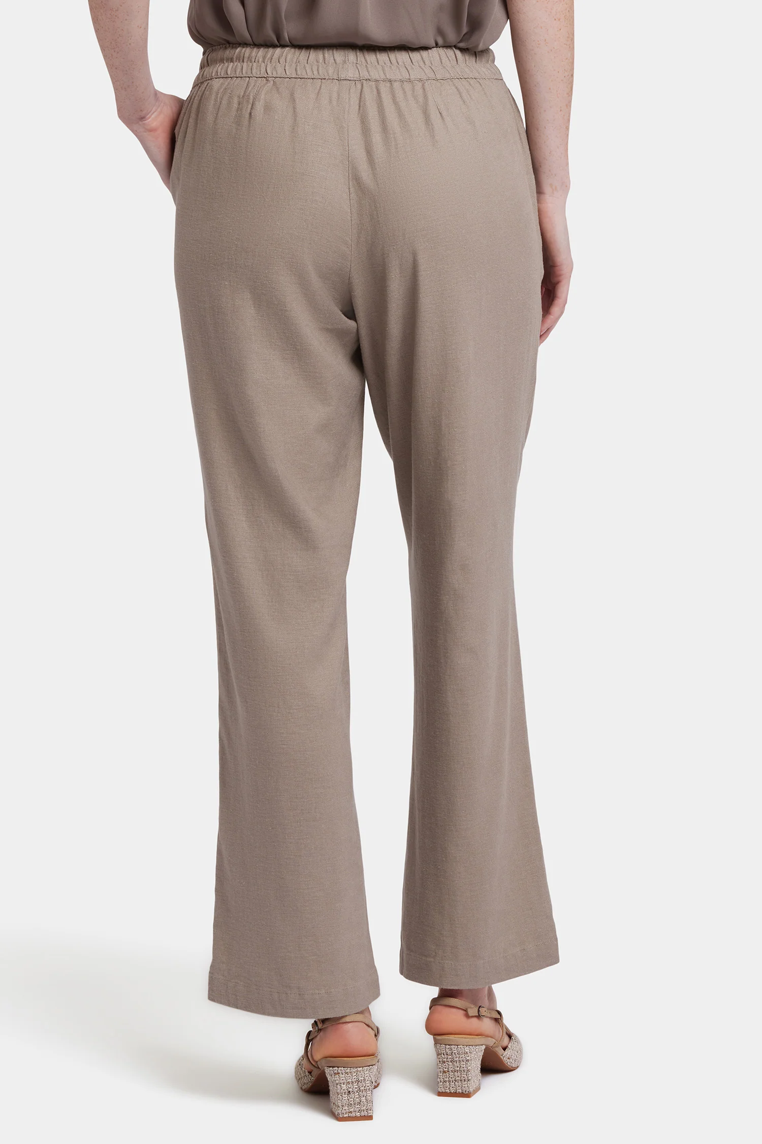 Relaxed Drawstring Pull-On Pants In Petite - Saddlewood - Image 2