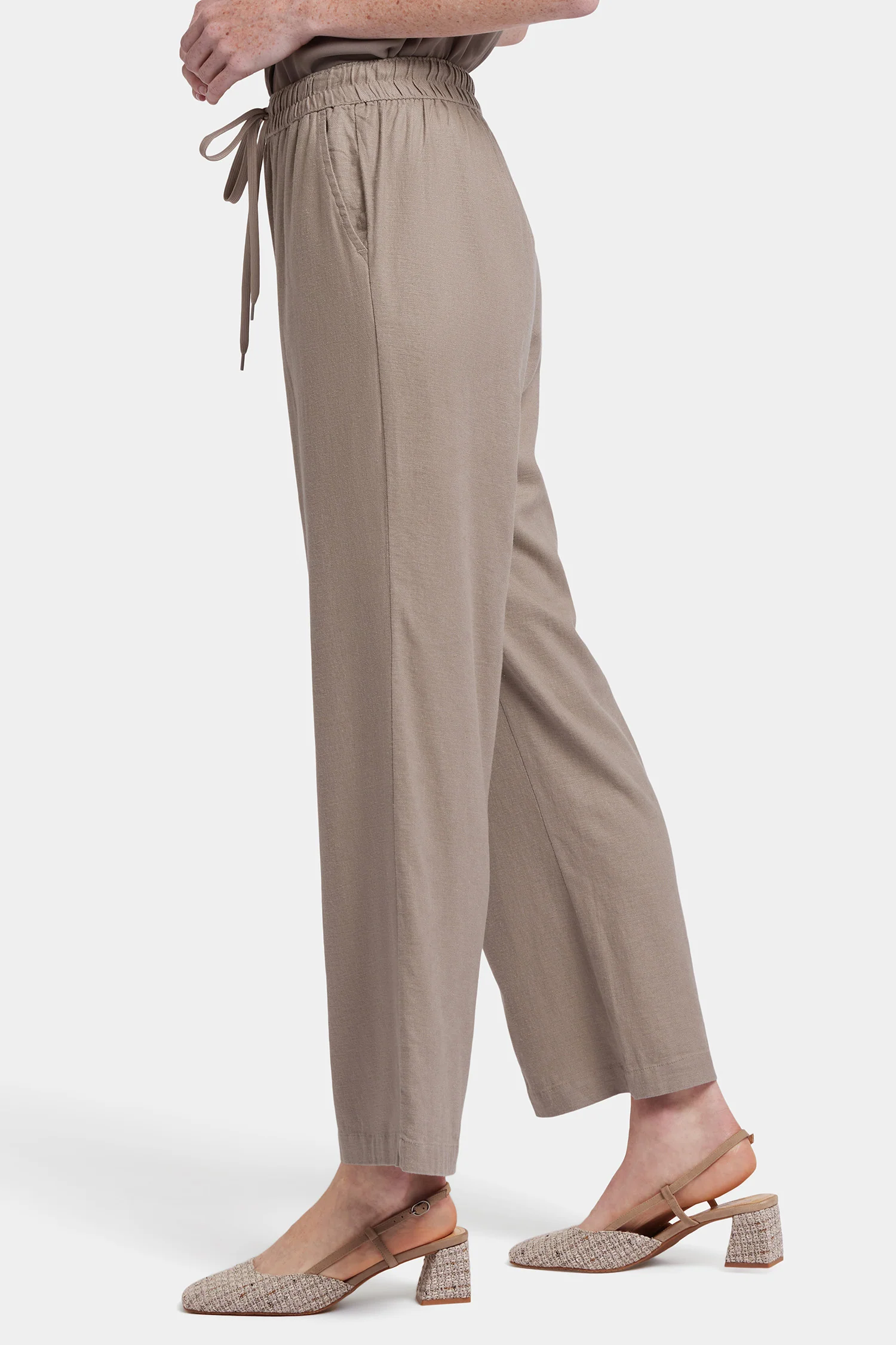 Relaxed Drawstring Pull-On Pants In Petite - Saddlewood - Image 3