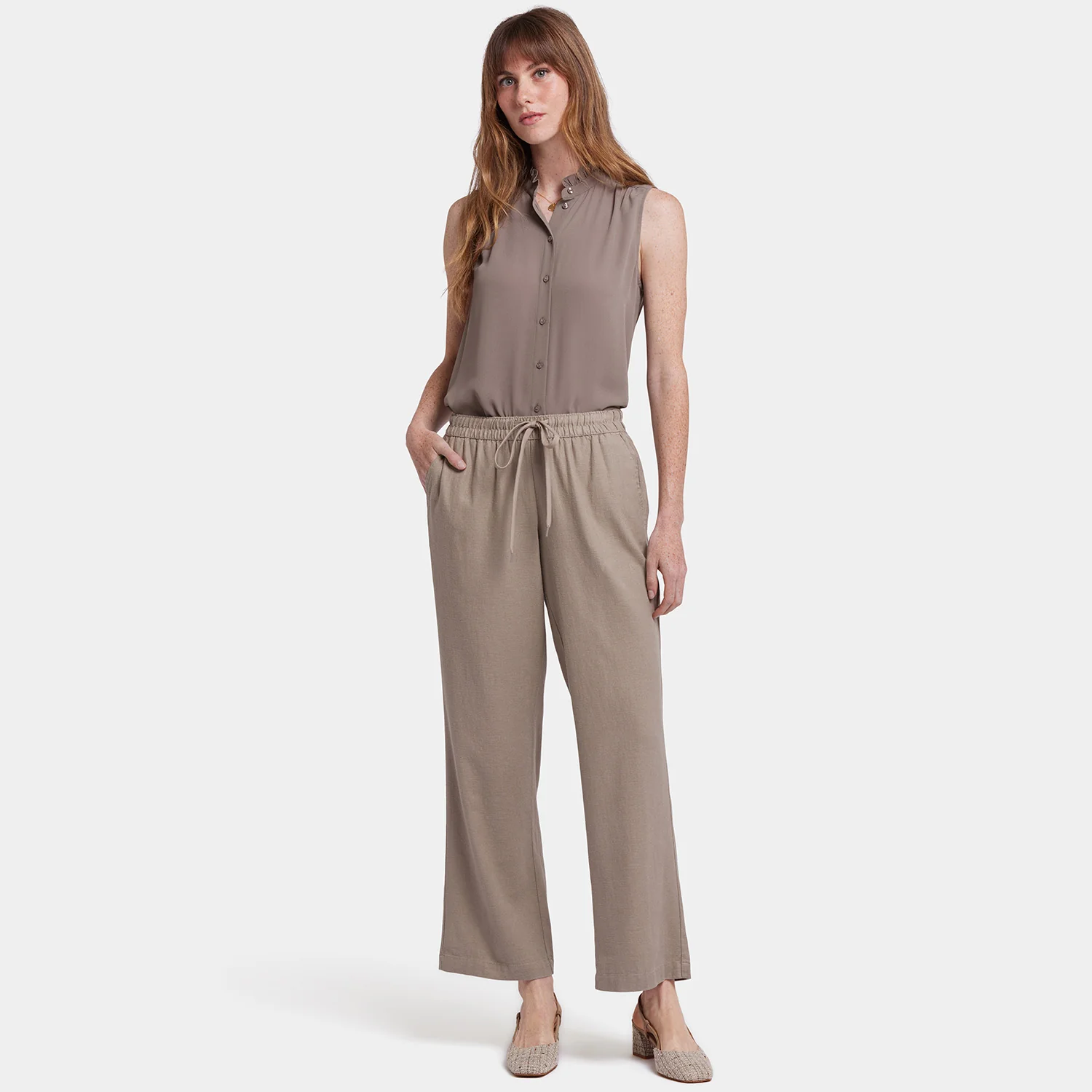 Relaxed Drawstring Pull-On Pants - Saddlewood - Image 7