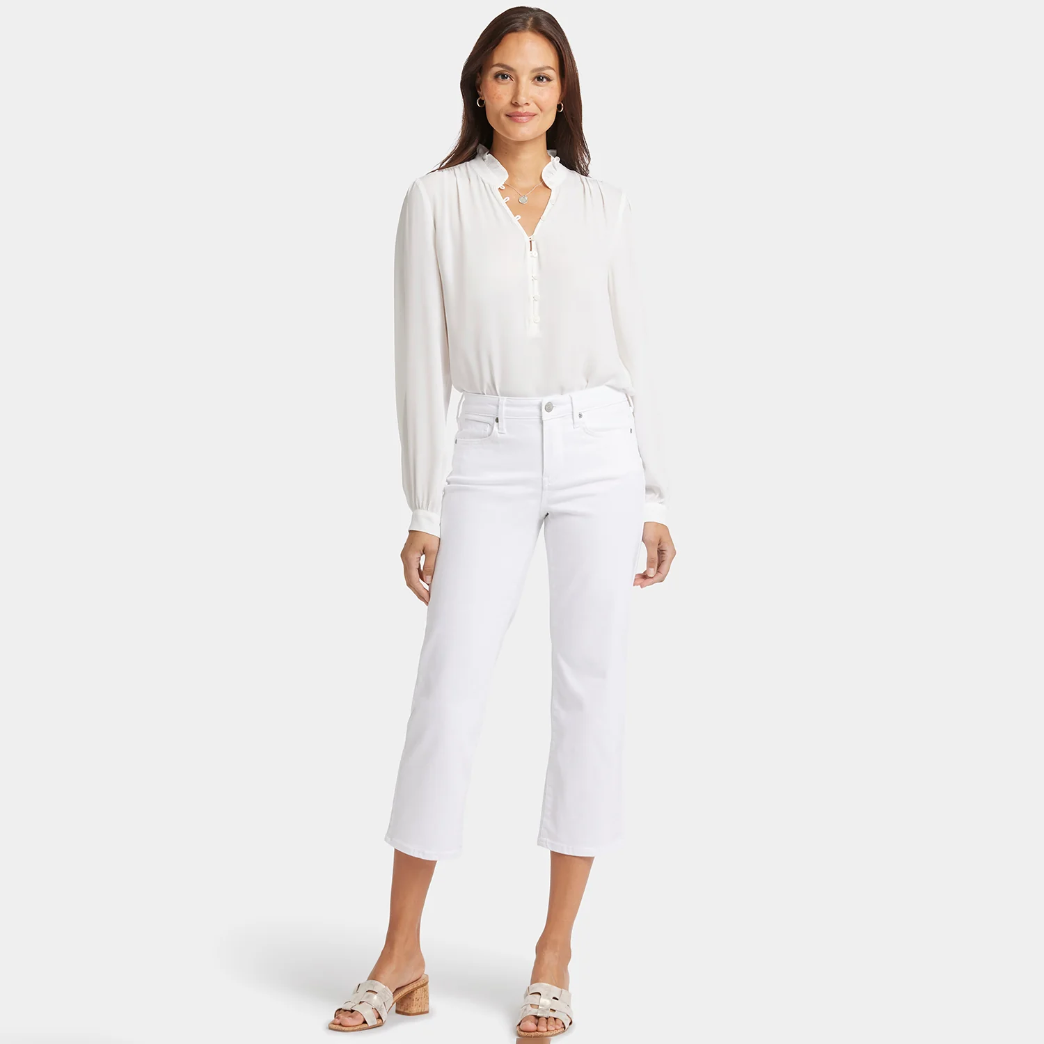 Relaxed Piper Crop Jeans - Optic White - Image 7