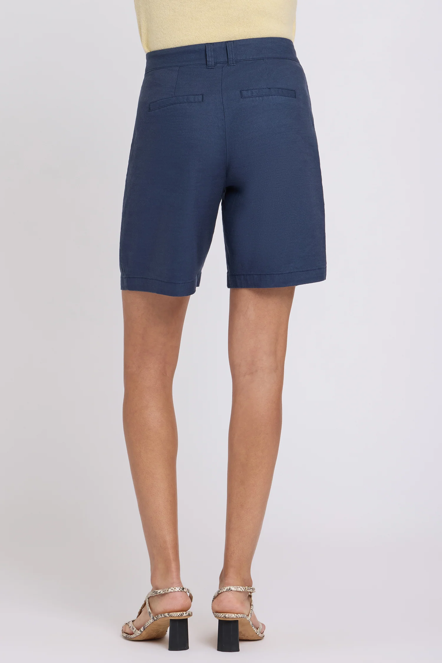 Relaxed Shorts In Petite - Oxford Navy - Image 2