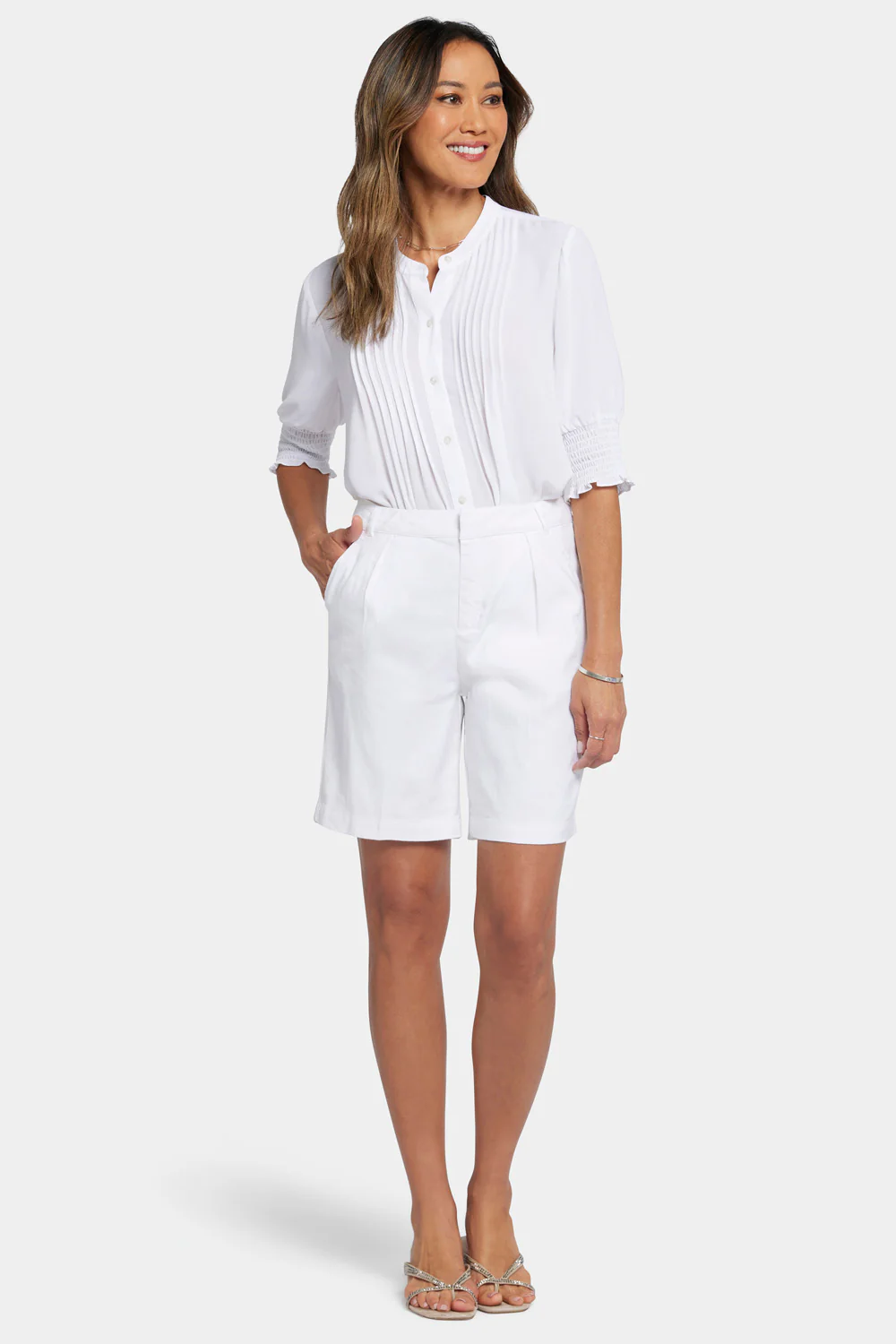 Relaxed Shorts  - Optic White - Image 4