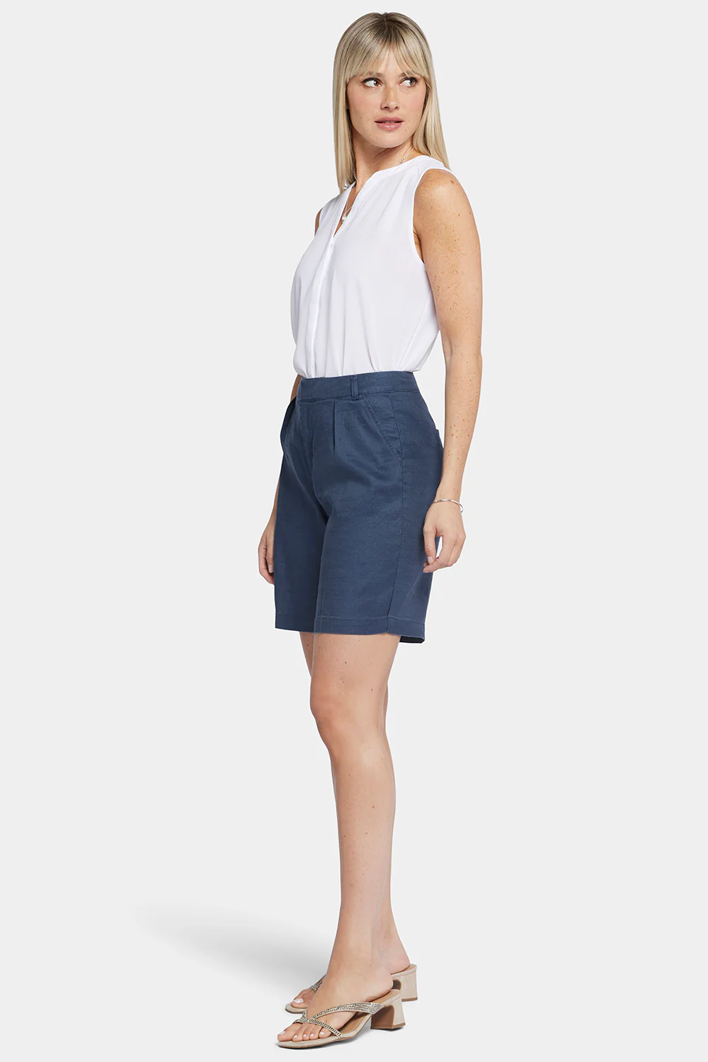 Relaxed Shorts  - Oxford Navy - Image 5