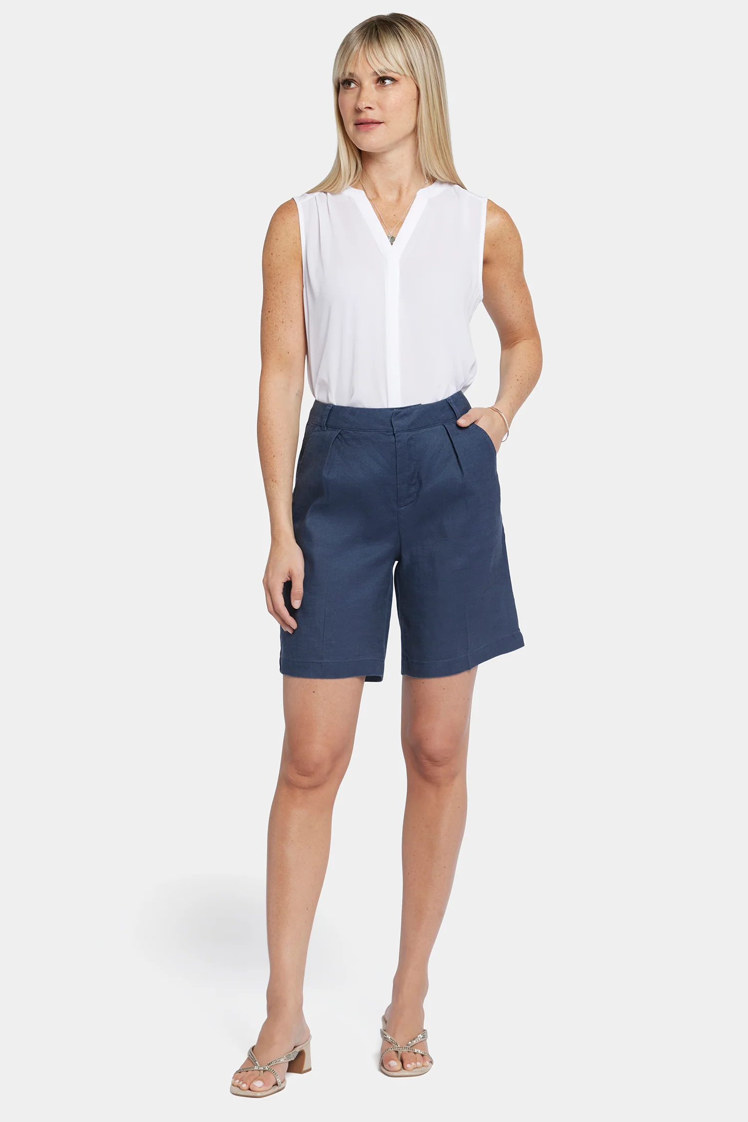 Relaxed Shorts  - Oxford Navy - Image 4