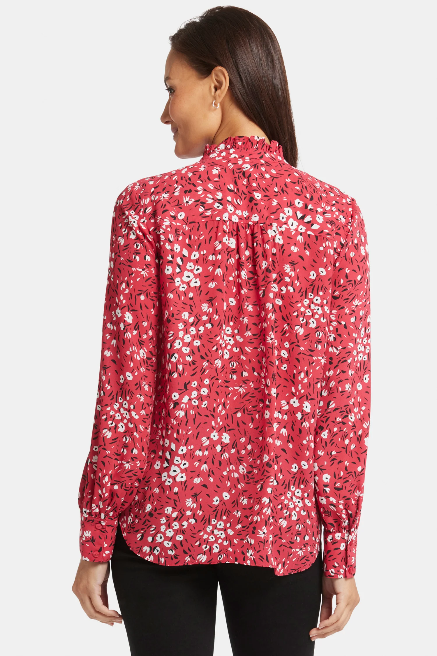 Ruffle Neck Blouse - Cherry Creek - Image 2