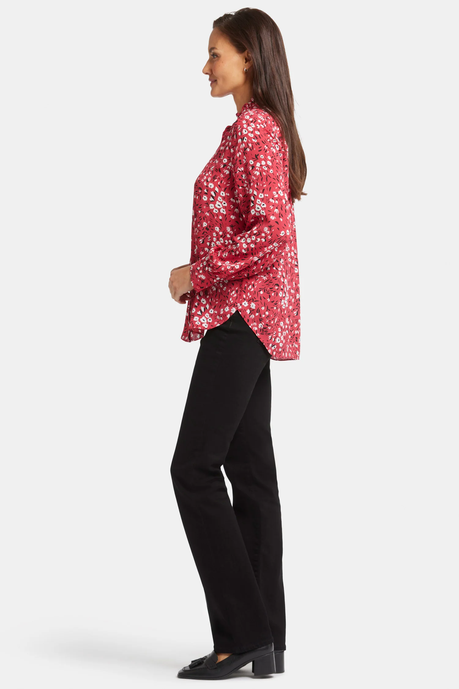 Ruffle Neck Blouse - Cherry Creek - Image 3