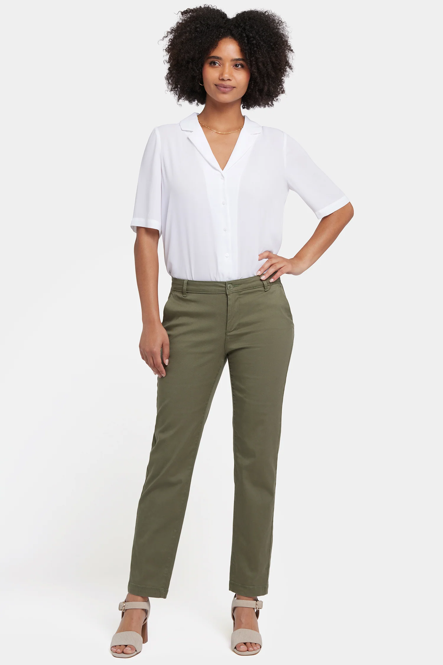 Sadie Slim Pants - Avocado - Image 4
