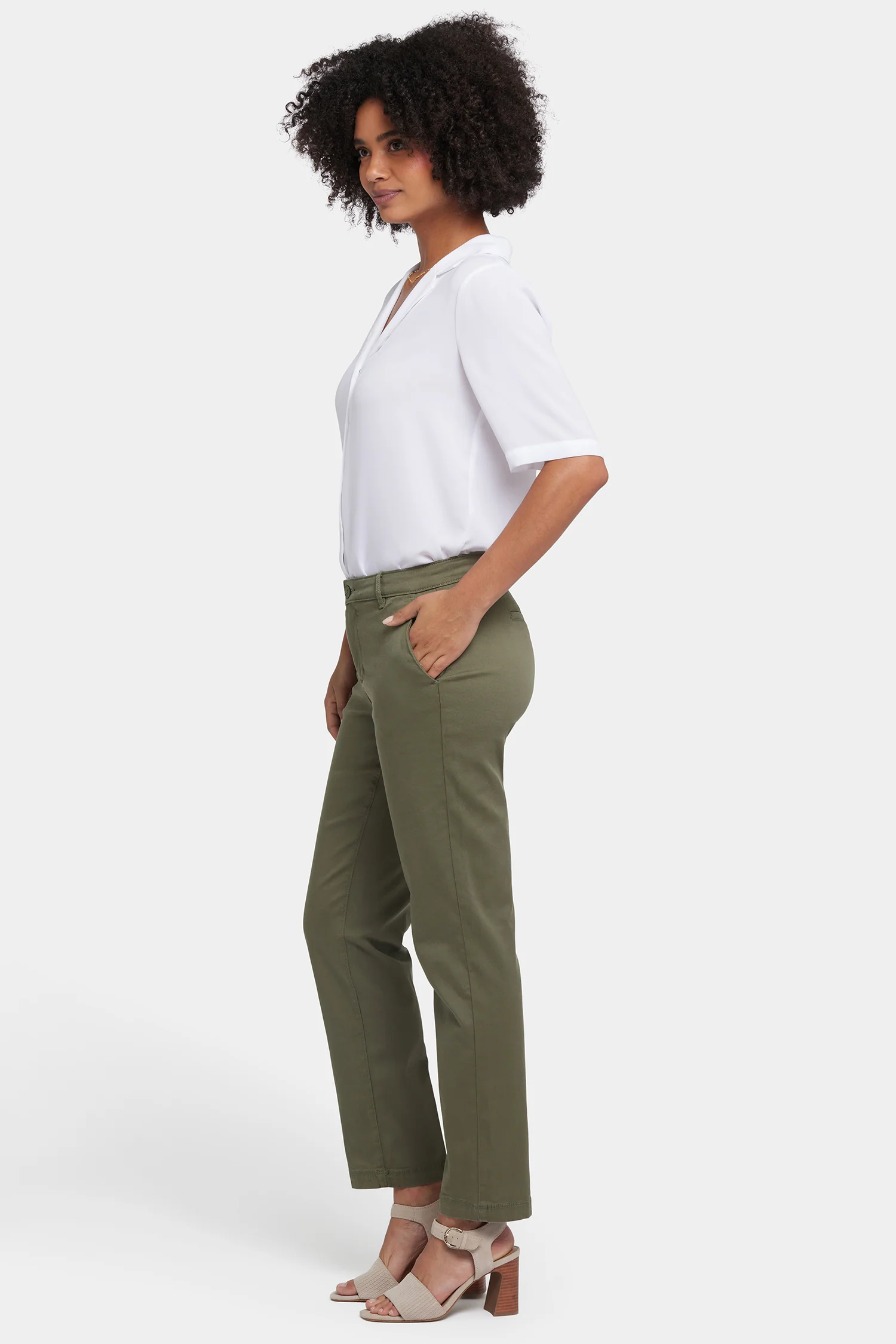 Sadie Slim Pants - Avocado - Image 5