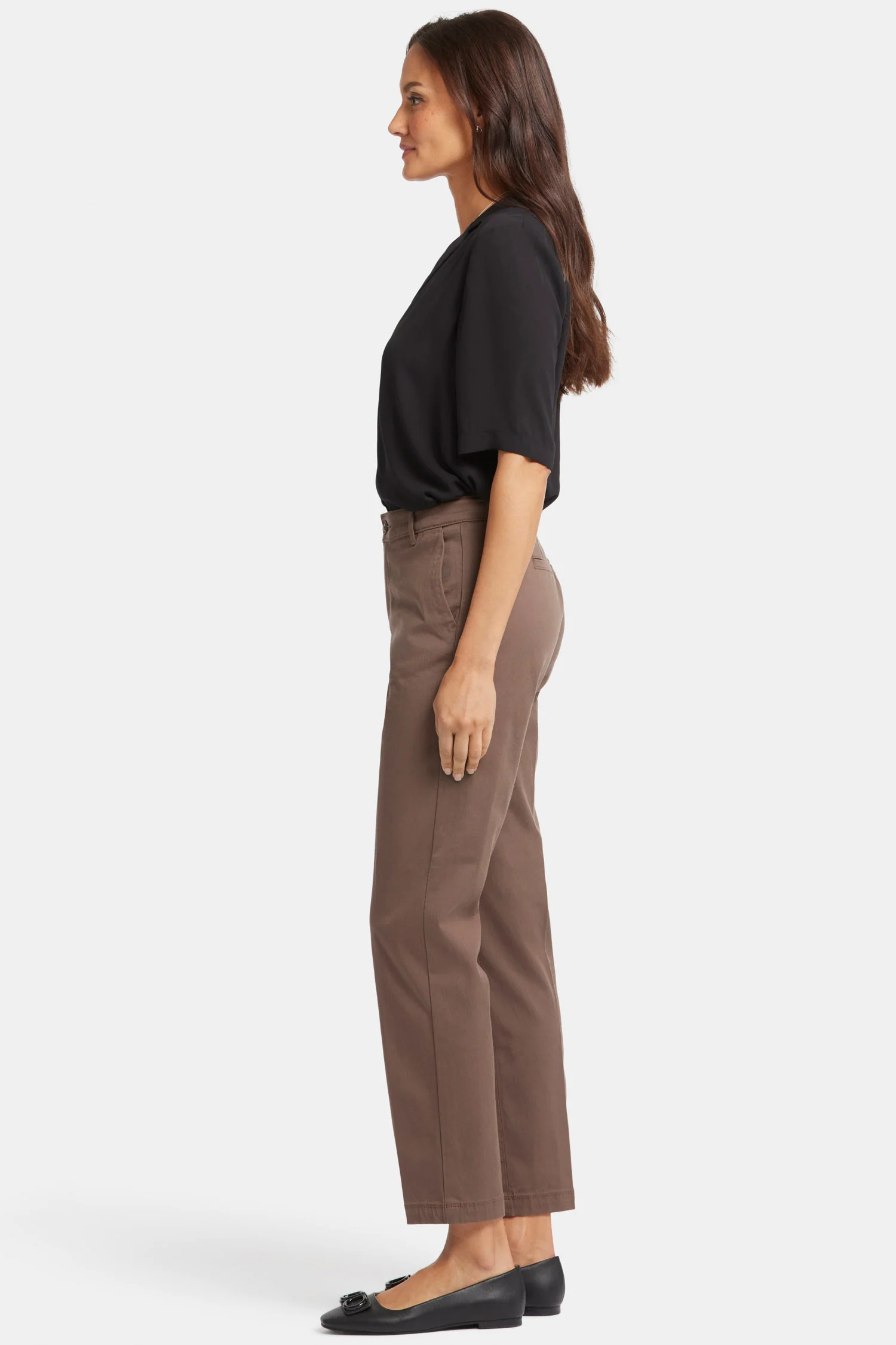 Sadie Slim Pants - Dark Wood - Image 5