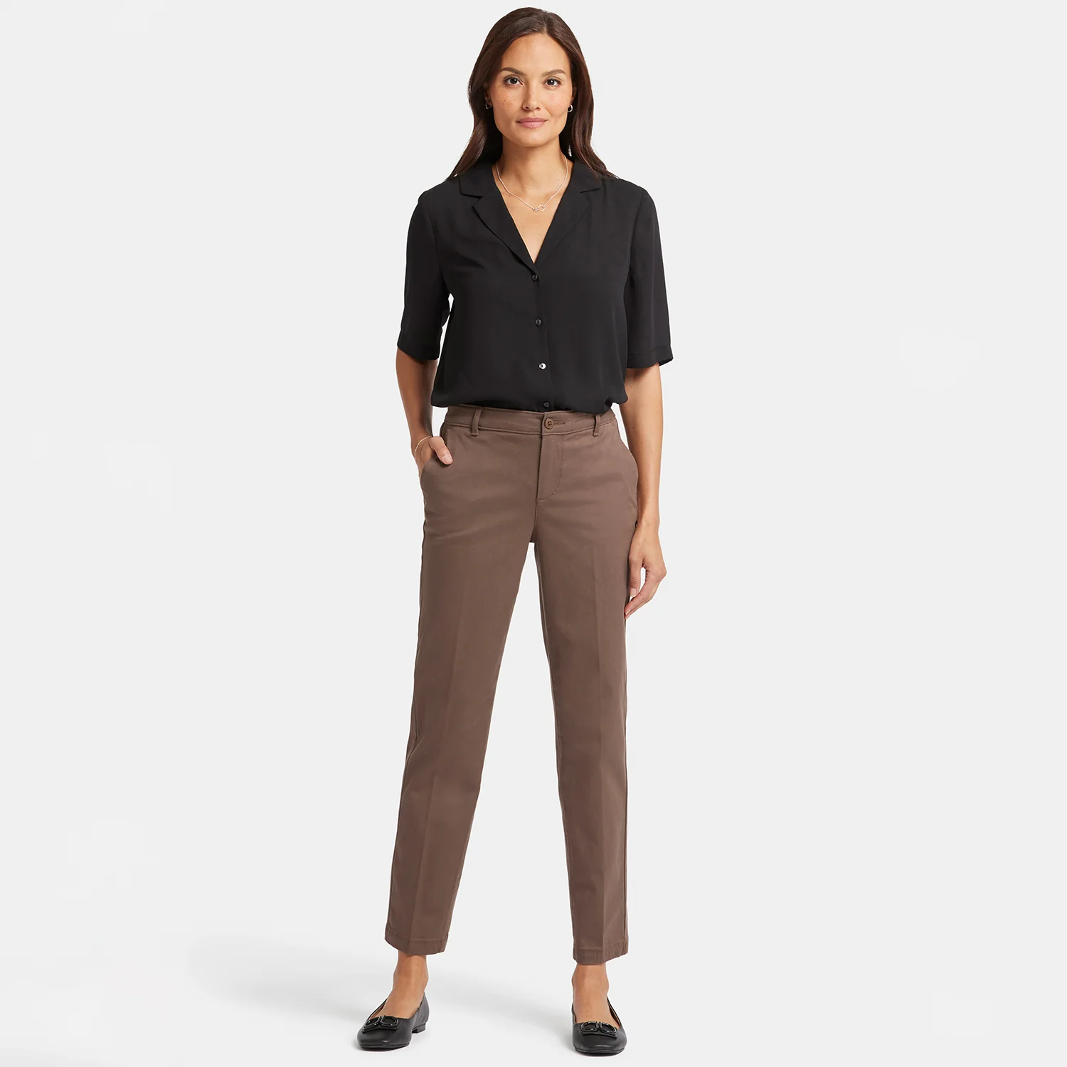 Sadie Slim Pants - Dark Wood - Image 7