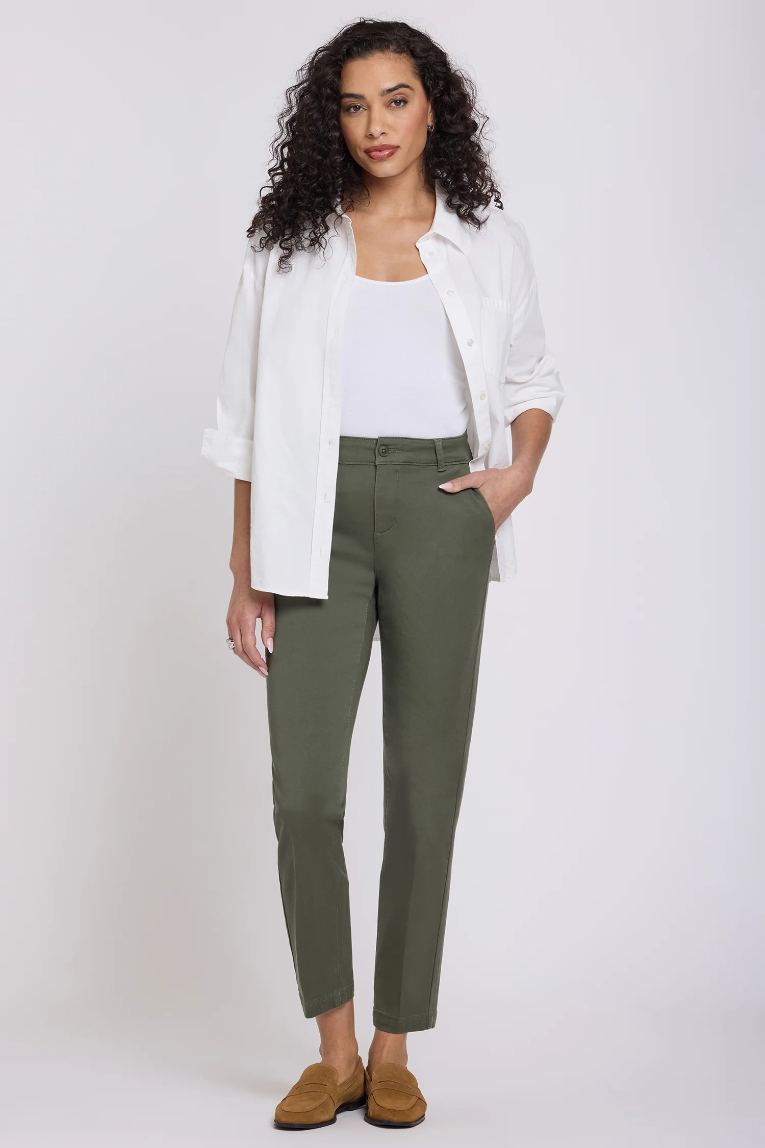 Sadie Slim Pants - Desert Green
