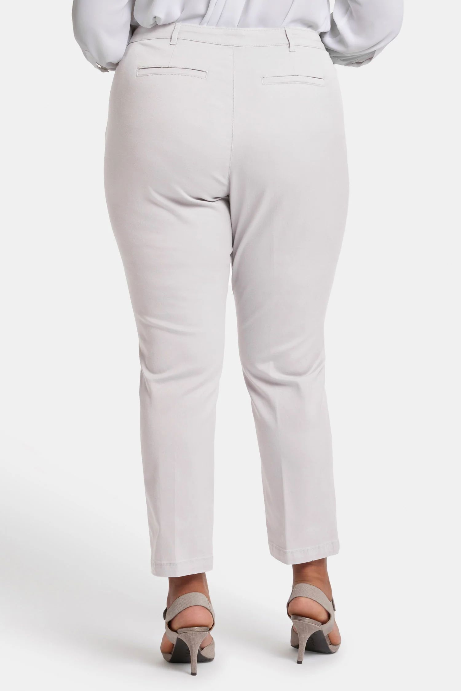 Sadie Slim Pants In Plus Size - Pearl Grey - Image 2