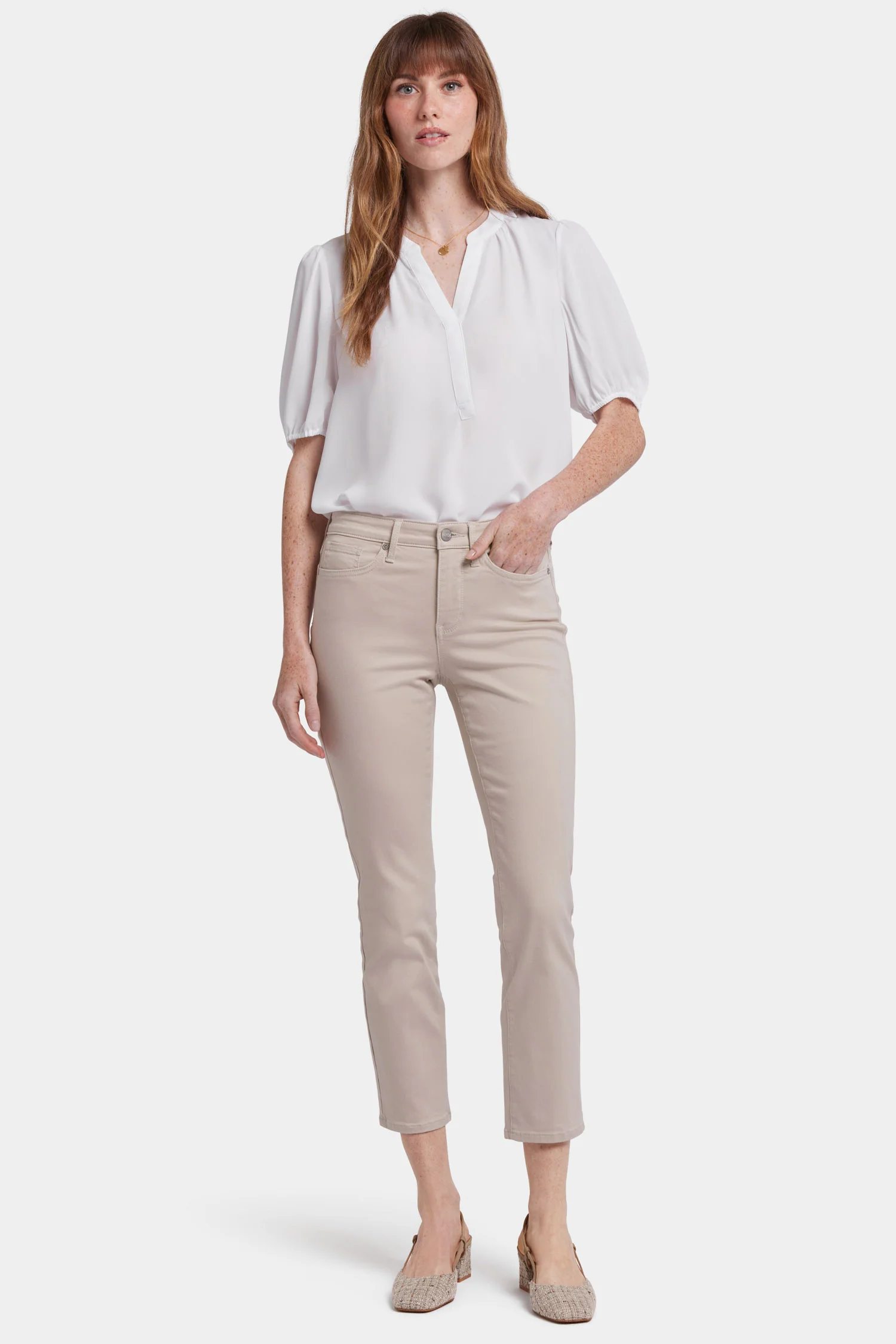 Sheri Slim Ankle Jeans - Feather
