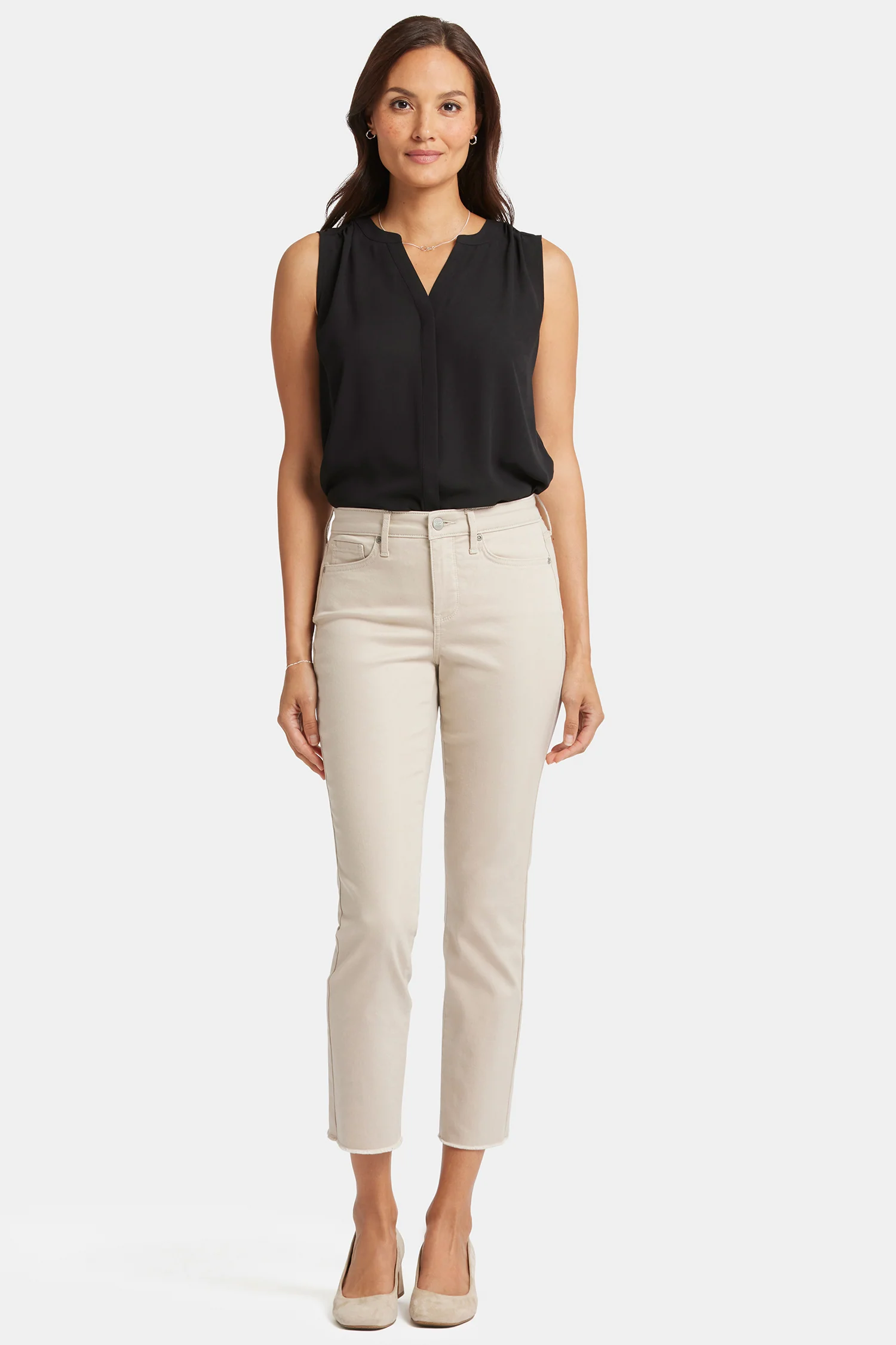 Sheri Slim Ankle Jeans In Petite - Feather - Image 4