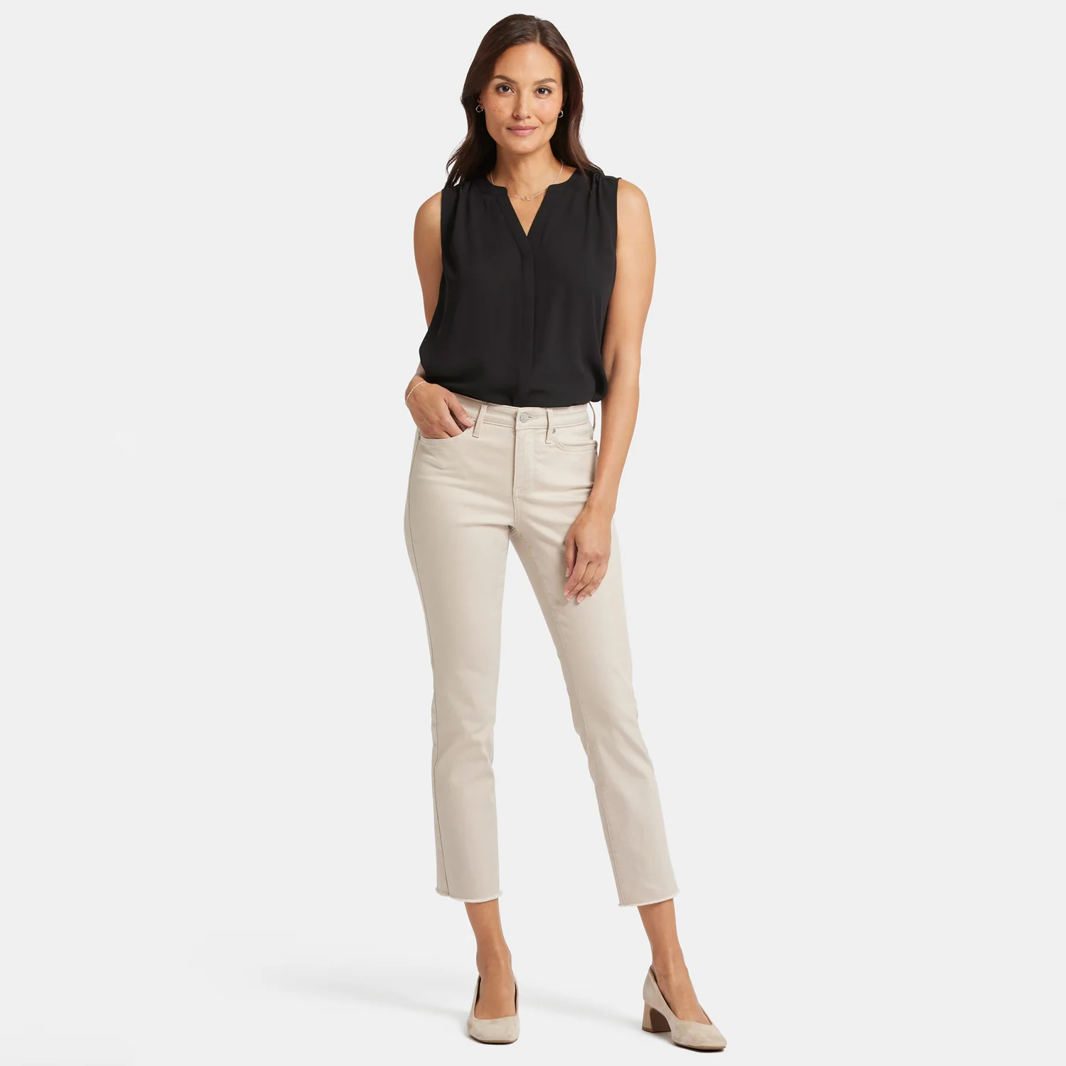 Sheri Slim Ankle Jeans In Petite - Feather - Image 7