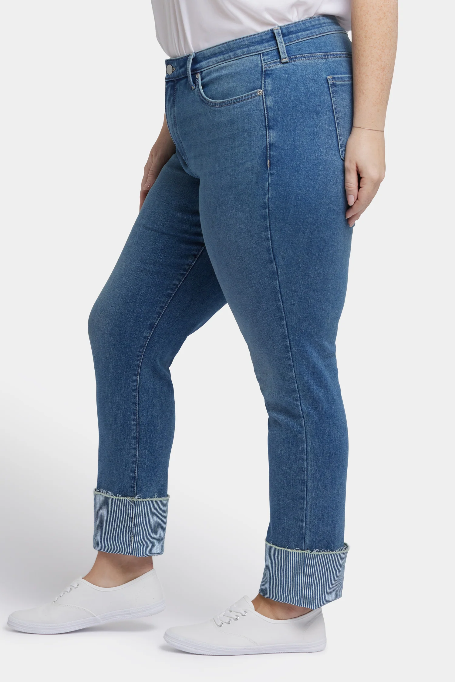 Sheri Slim Ankle Jeans In Plus Size - Costa Brava - Image 3