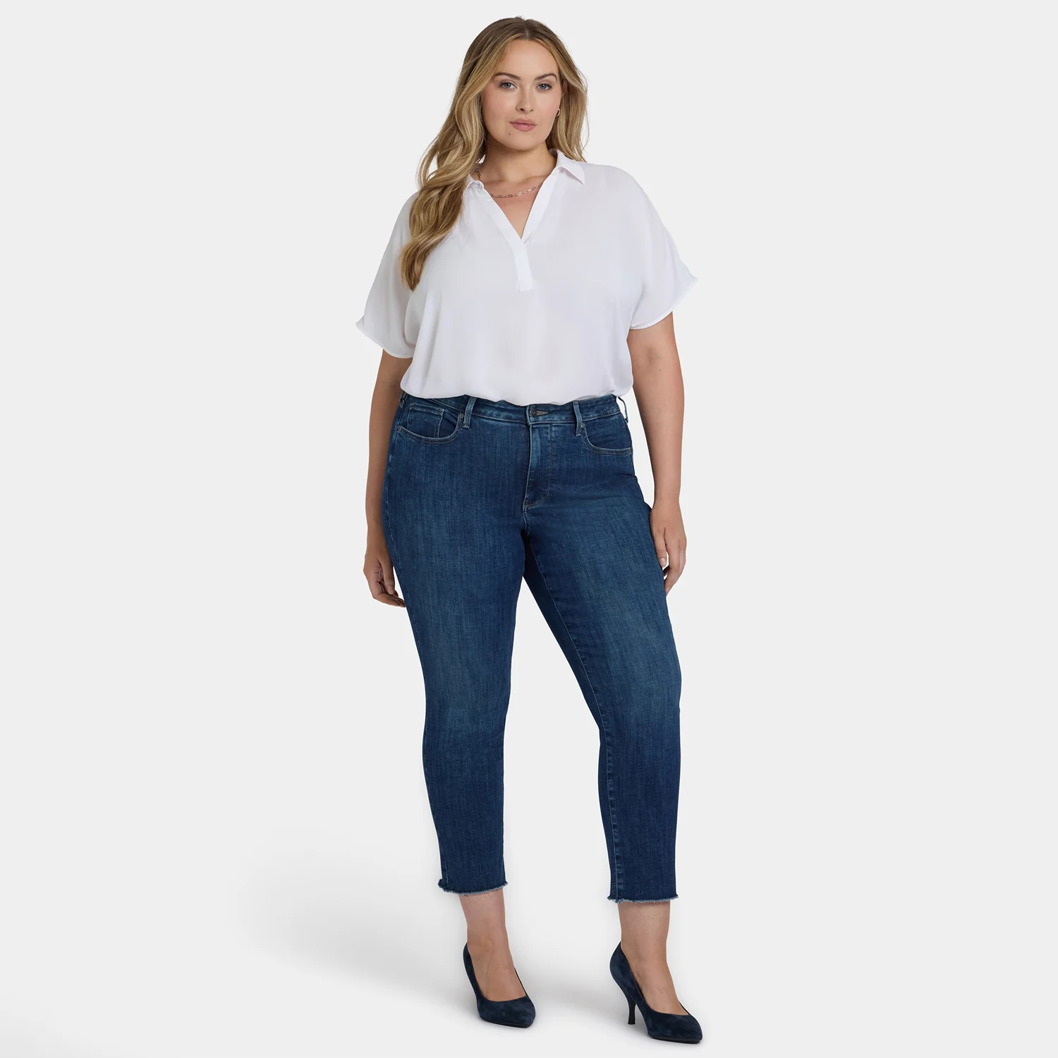 Sheri Slim Ankle Jeans In Plus Size - Louvre Sapphire - Image 6