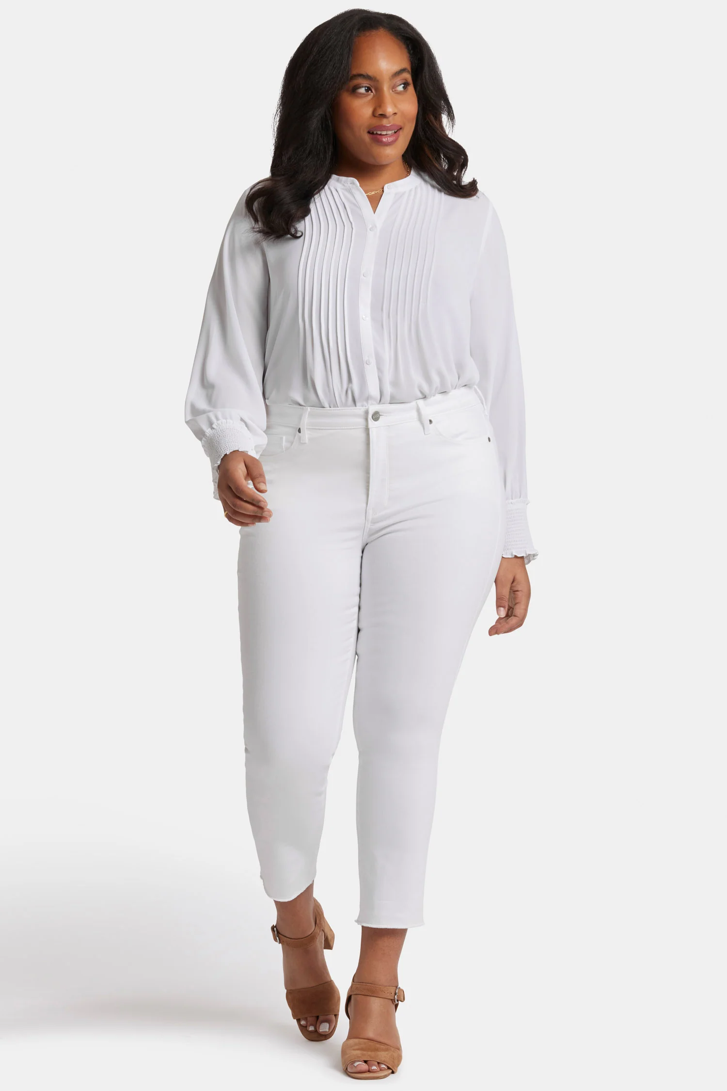 Sheri Slim Ankle Jeans In Plus Size - Optic White - Image 4