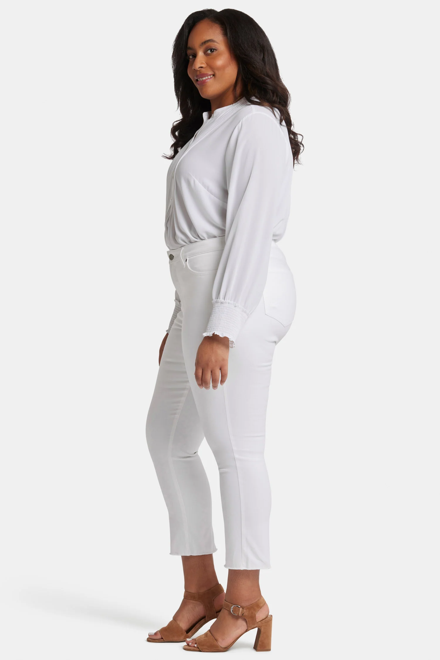 Sheri Slim Ankle Jeans In Plus Size - Optic White - Image 5