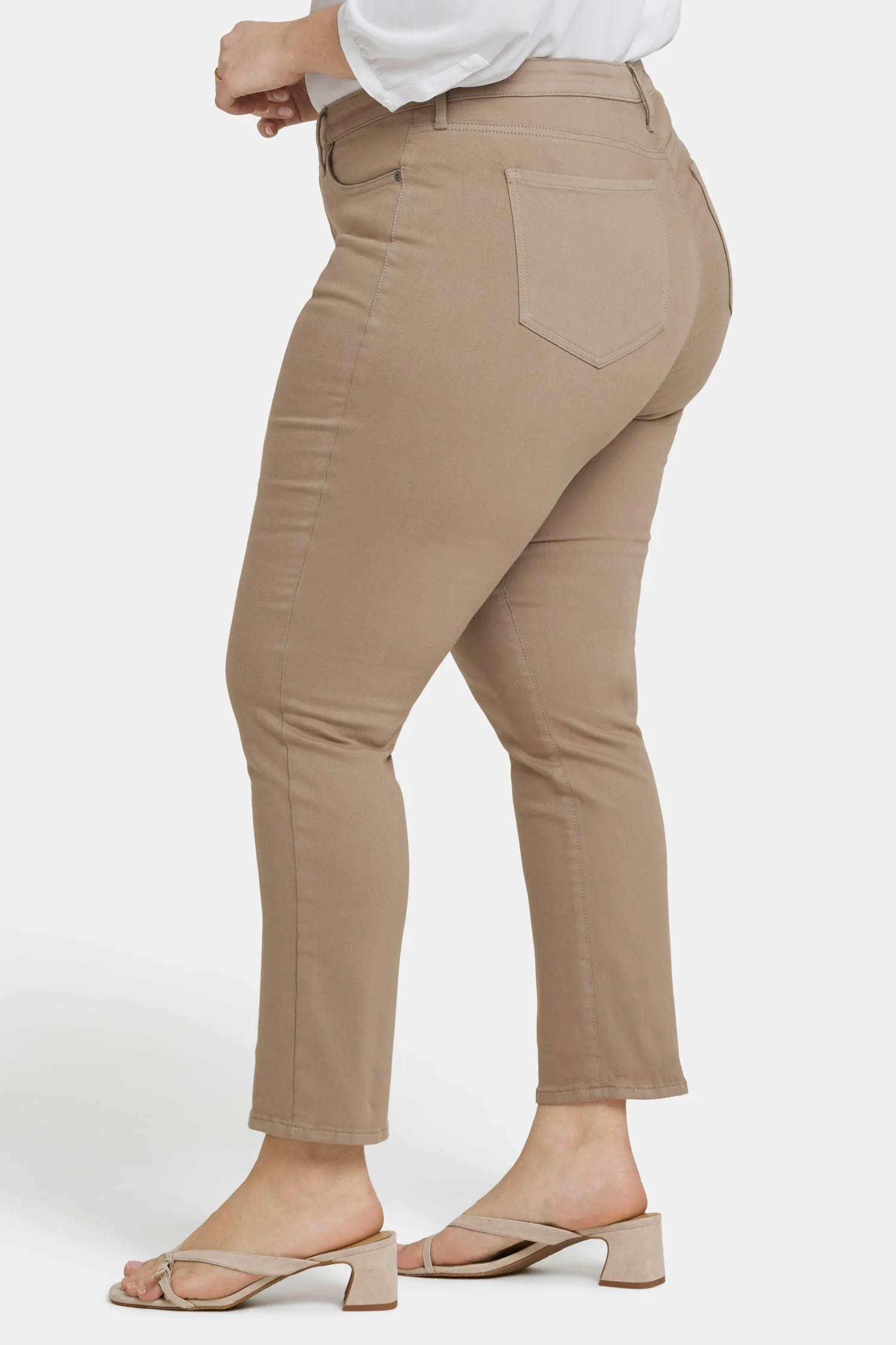 Sheri Slim Ankle Jeans In Plus Size - Saddlewood - Image 3