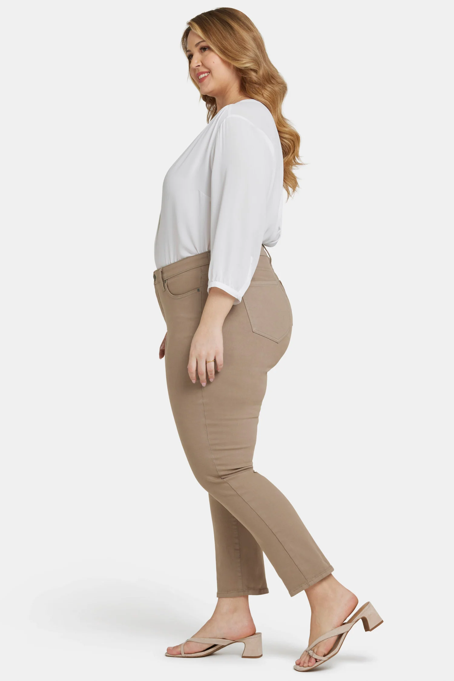 Sheri Slim Ankle Jeans In Plus Size - Saddlewood - Image 5