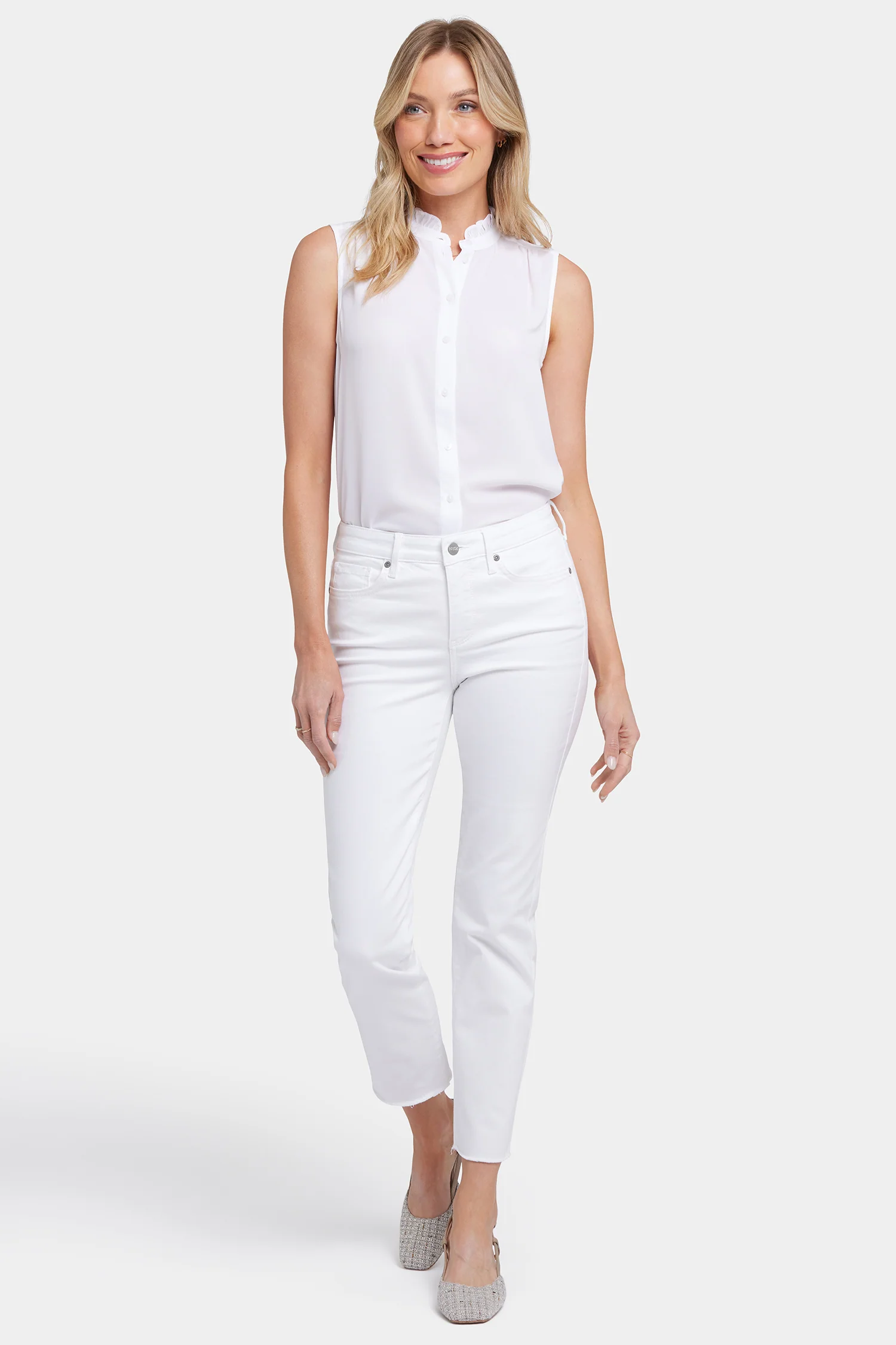Sheri Slim Ankle Jeans - Optic White - Image 4