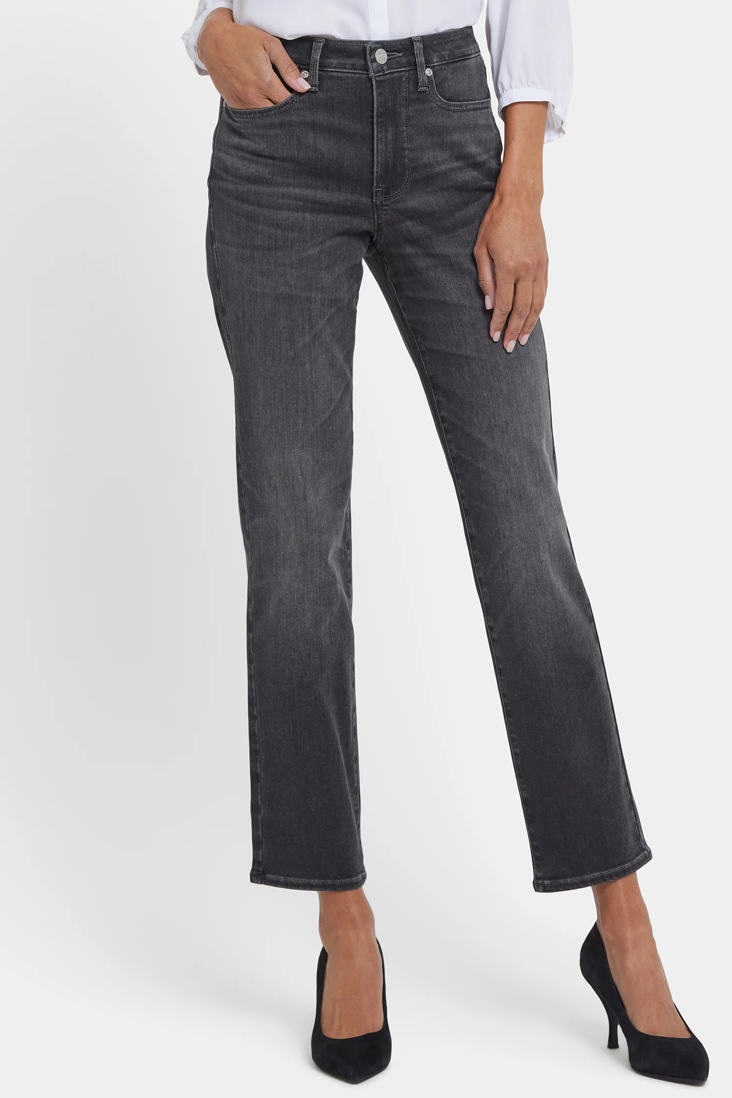 Sheri Slim Jeans In Petite - Gloomy Marais - Image 4