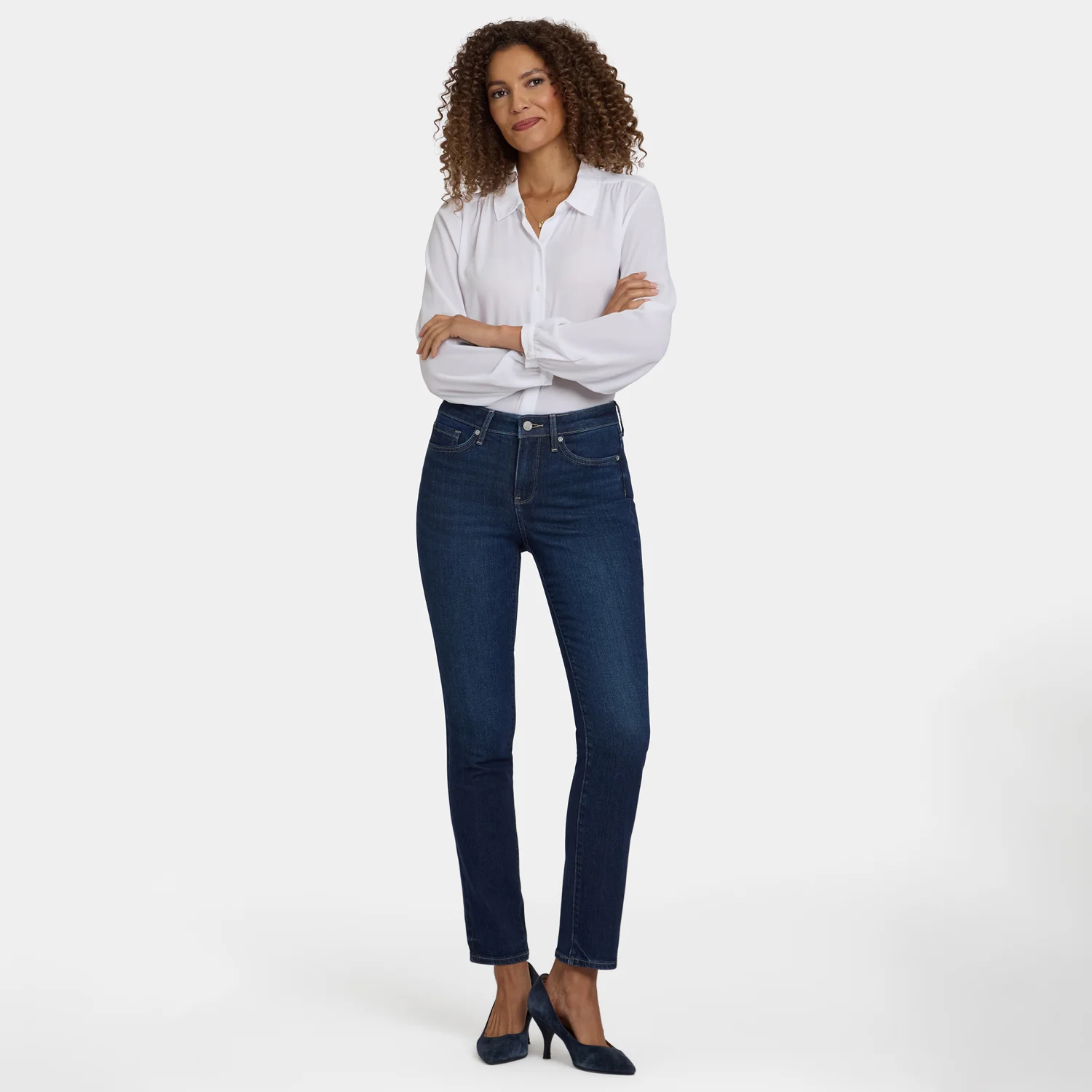 Sheri Slim Jeans In Petite - Indigo Seine - Image 6