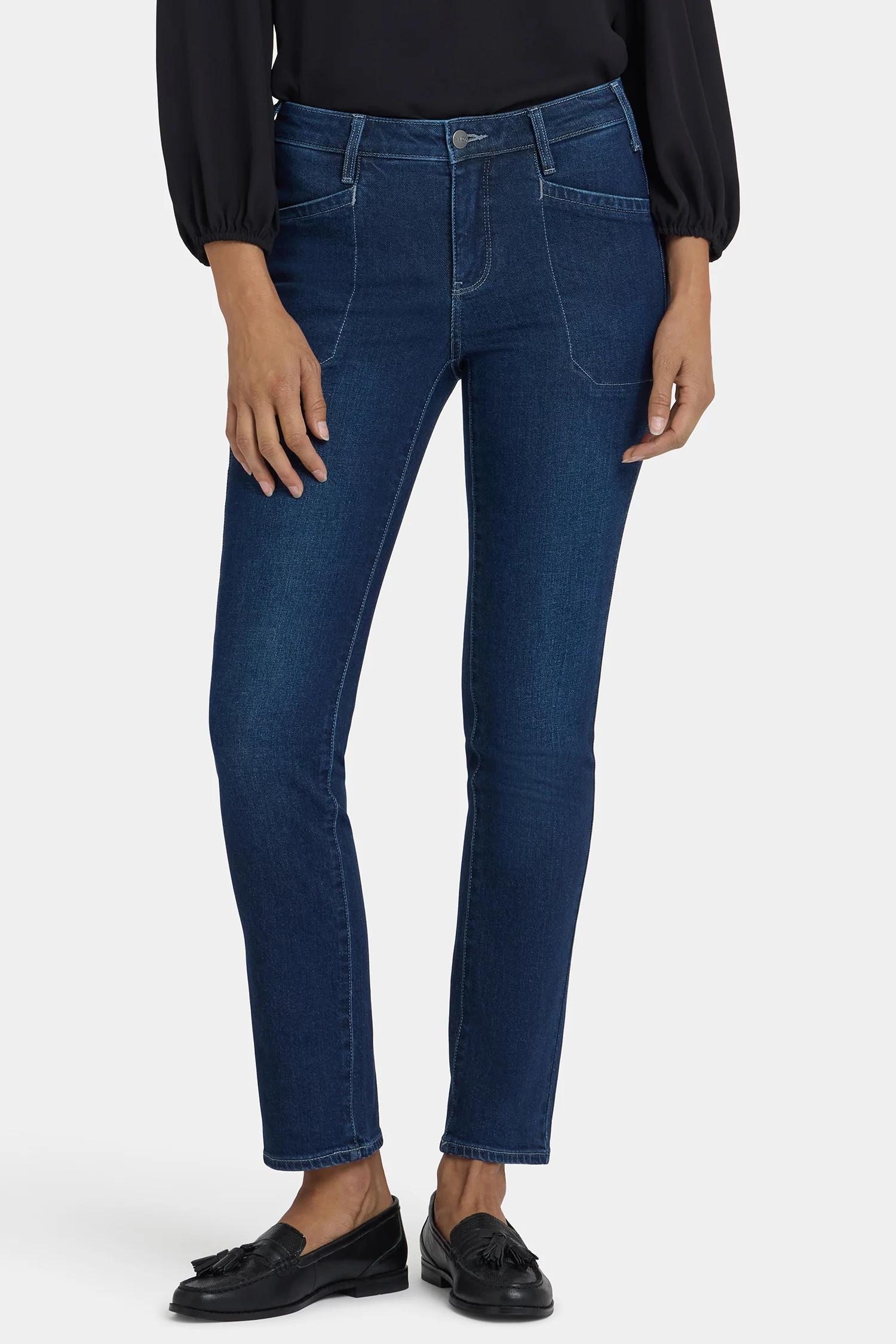 Sheri Slim Jeans In Petite - Ink Skyline - Image 5